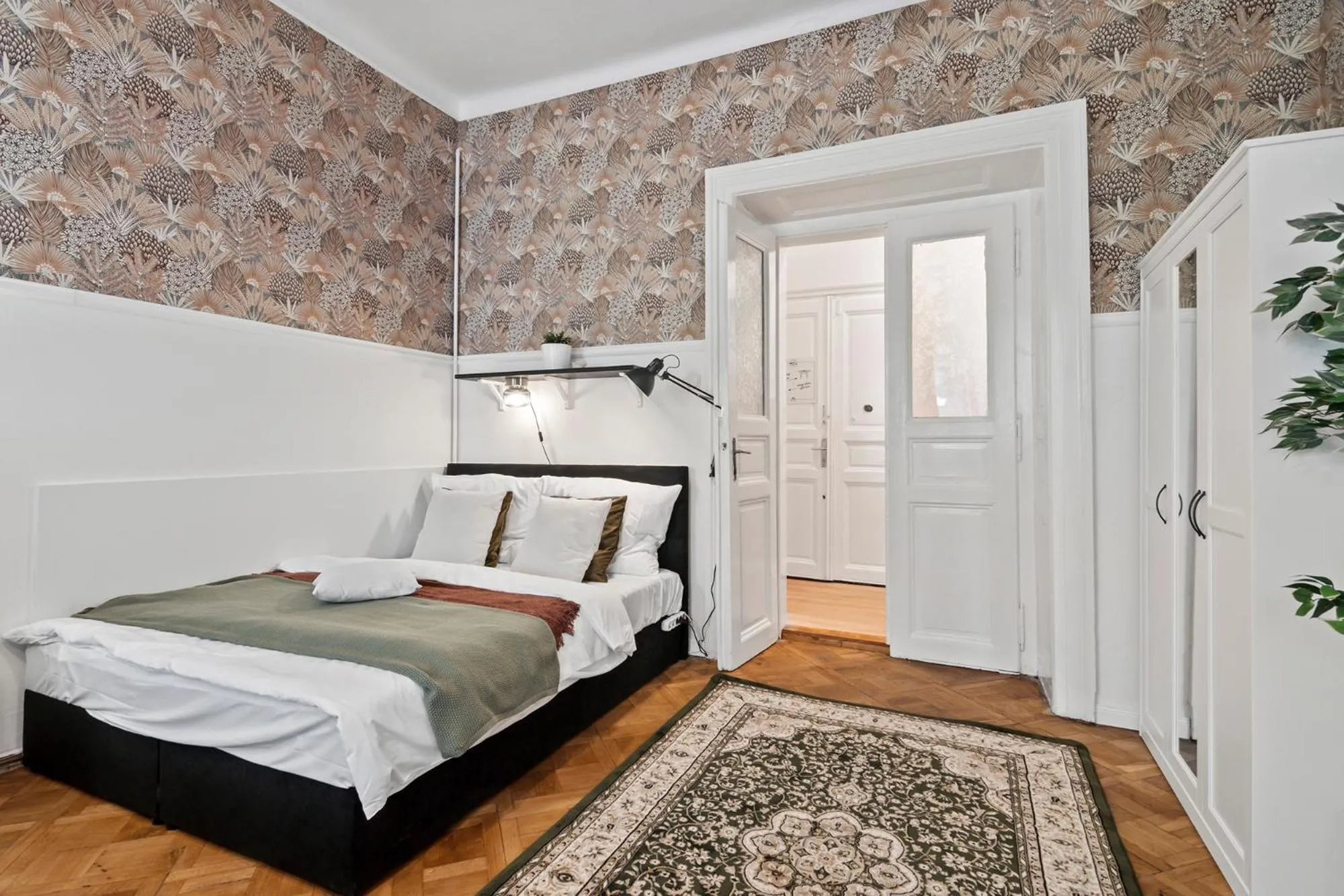 Bed in Florenc Apartments Prague 1 by Michal&Friends