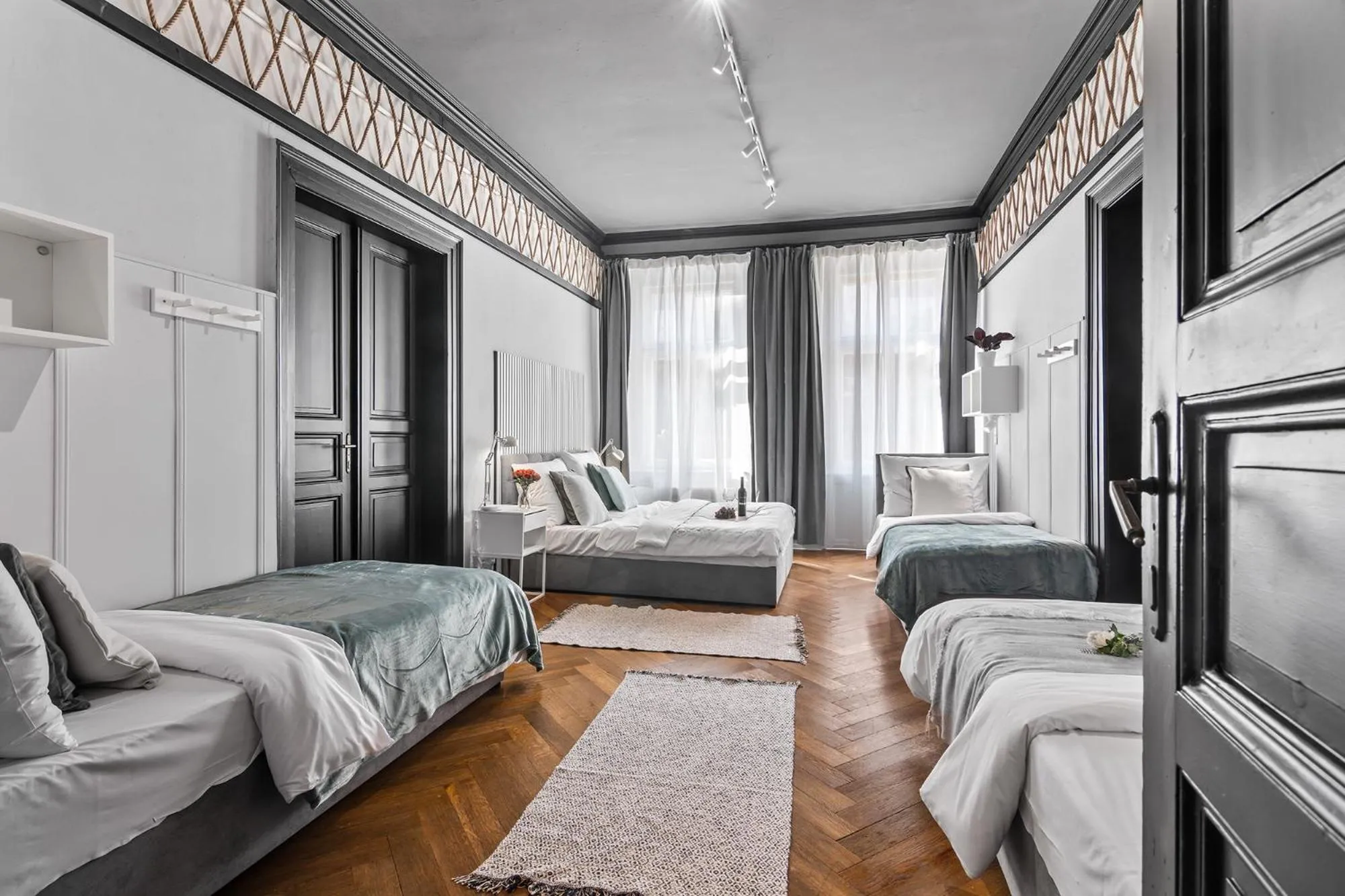Bed in Florenc Apartments Prague 1 by Michal&Friends