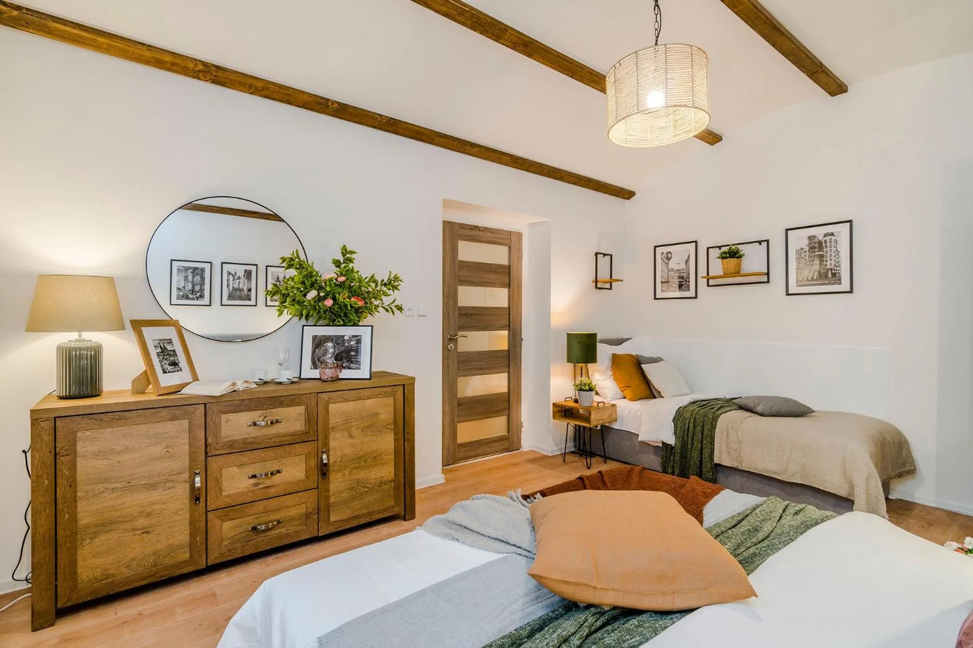 Bed in Florenc Apartments Prague 1 by Michal&Friends