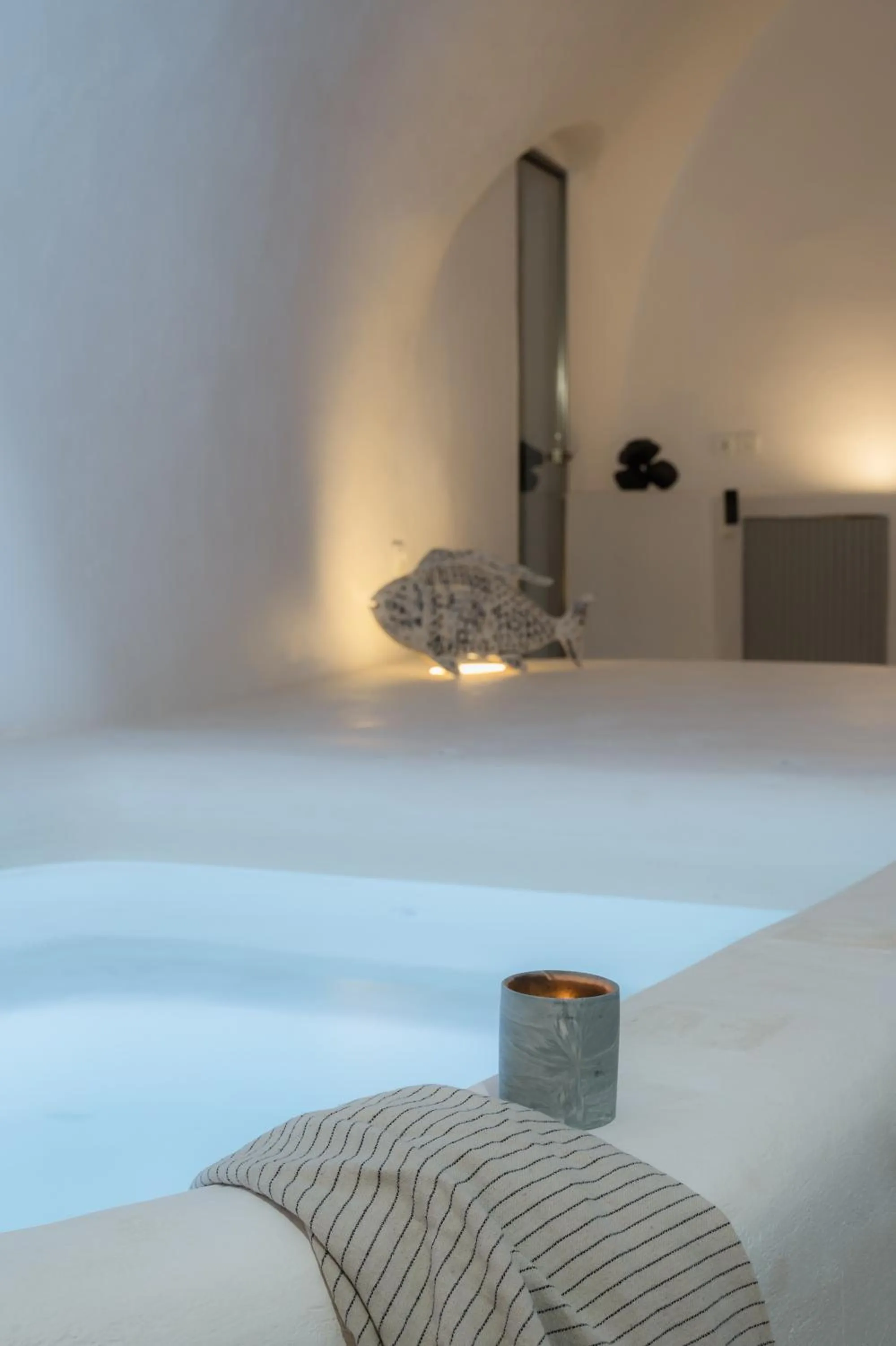 Shower, Bed in Yposkafon Concept Two-Bedroom Villa with Private Jacuzzi and Hamam