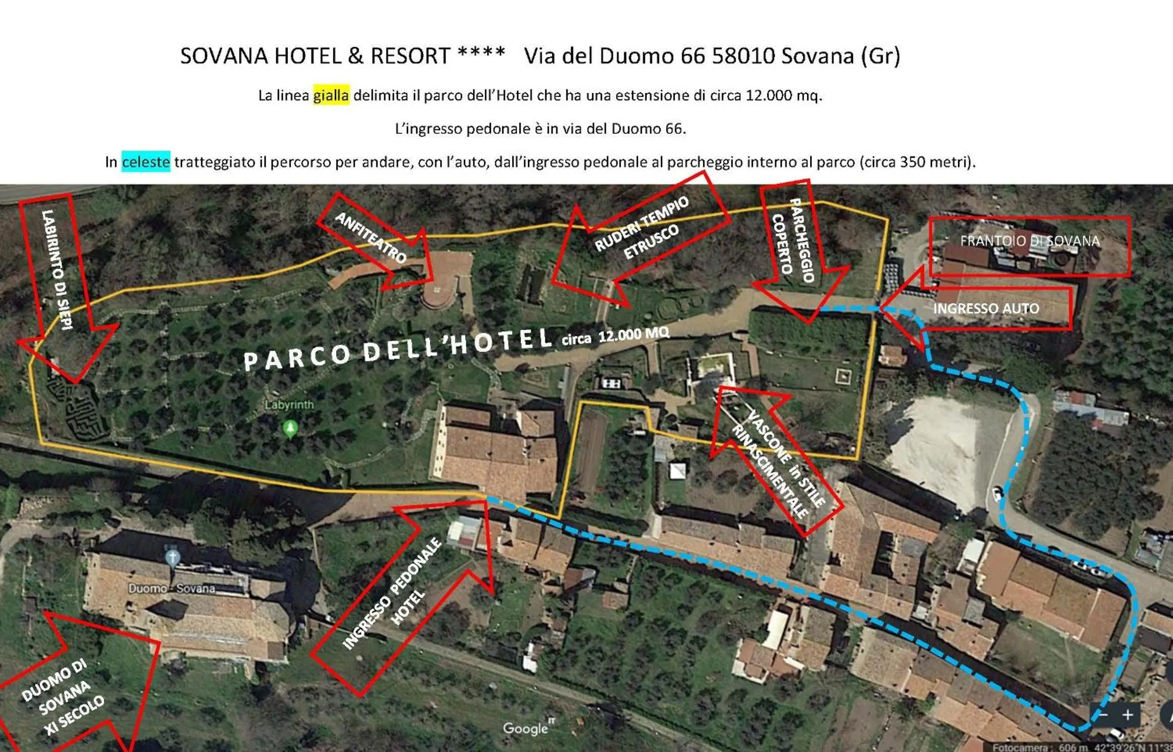 Bird's eye view in Sovana Hotel & Resort