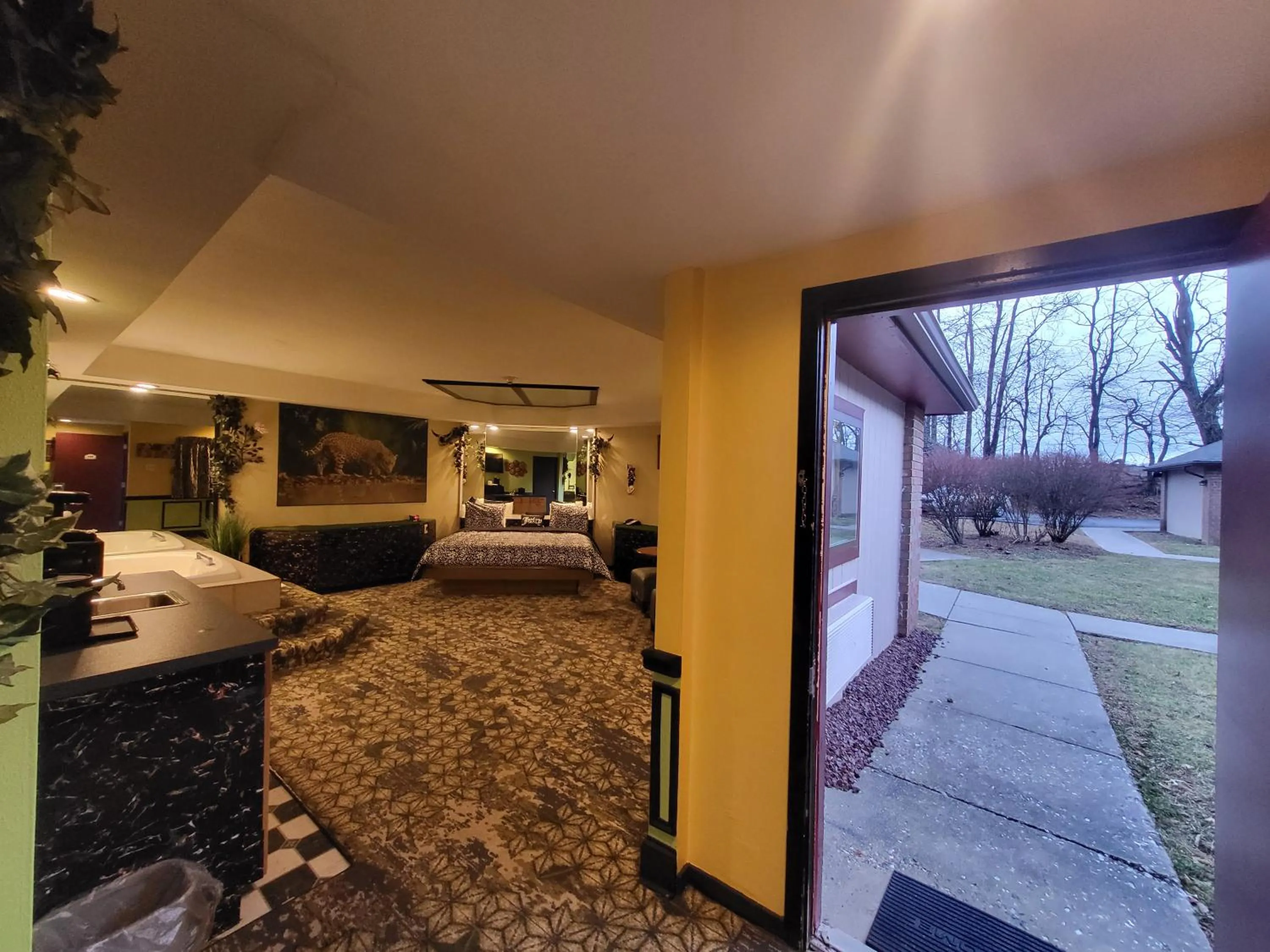 View (from property/room), Bed in Inn of the Dove - Romantic Luxury Suites with Jacuzzi & Seasonal Fireplace at Harrisburg-Hershey-Philadelphia, PA