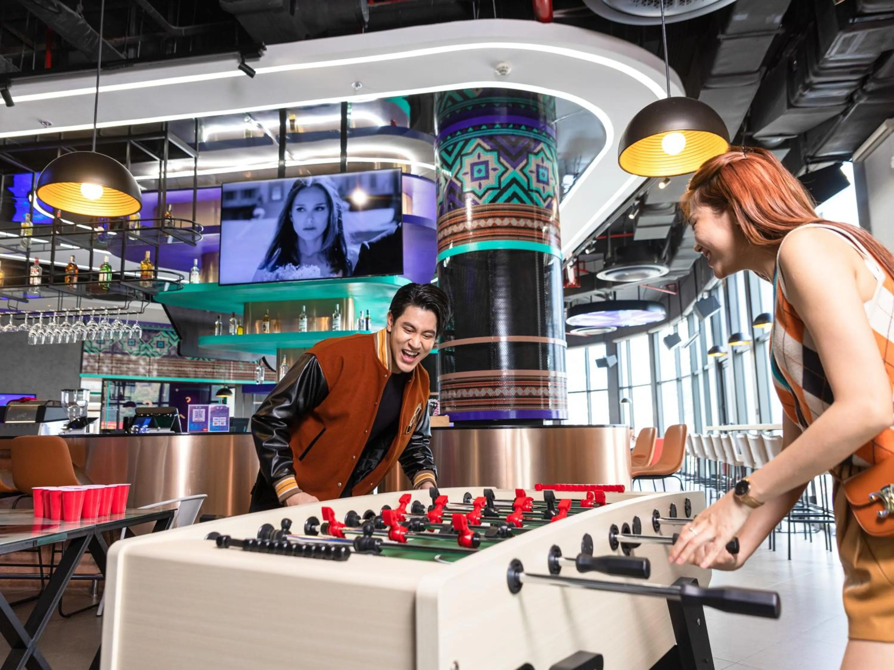 Communal lounge/ TV room in SOJO Hotel Lao Cai