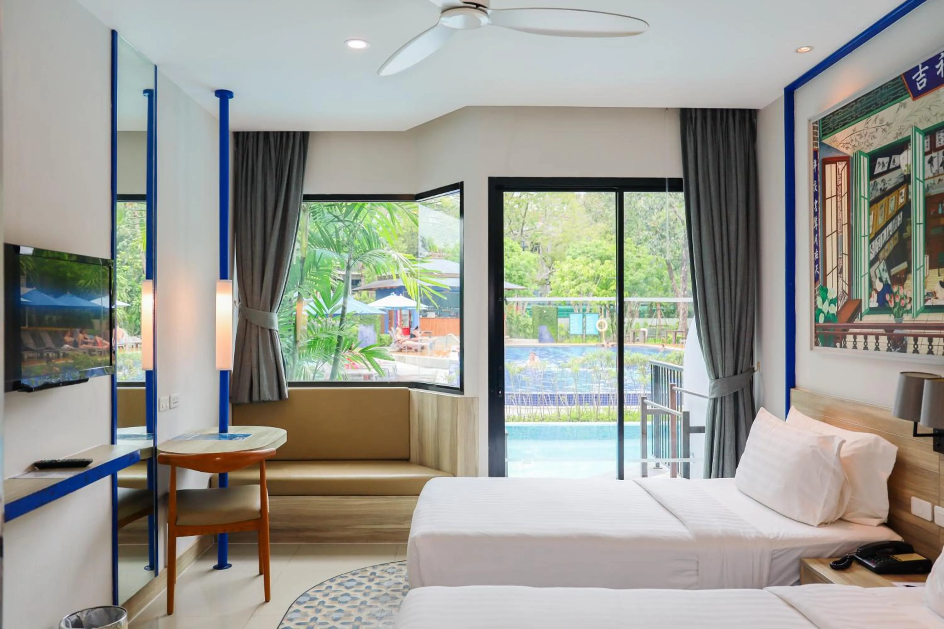 Bedroom, Bed in Holiday Style Ao Nang Beach Resort, Krabi