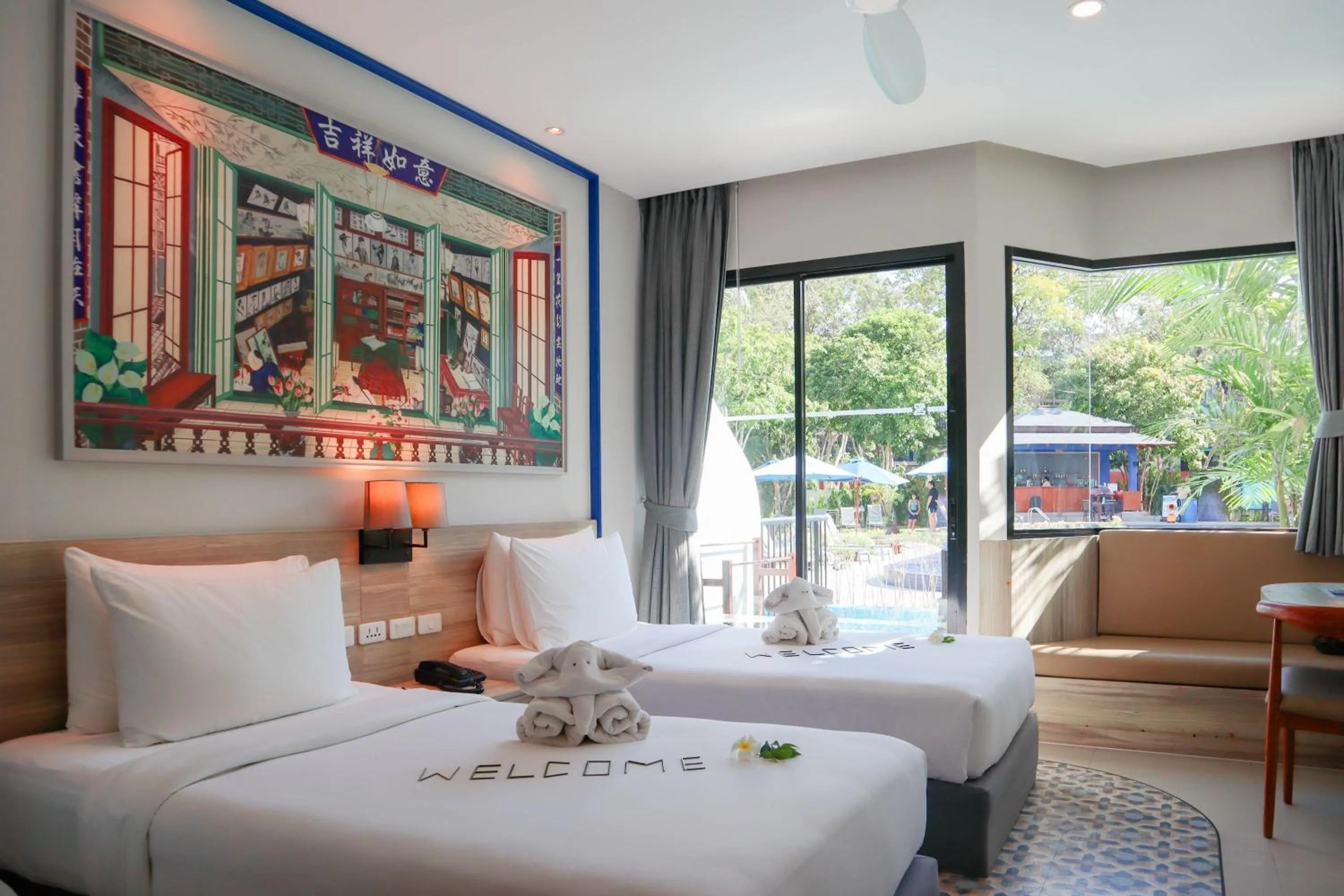 Pool view, Bed in Holiday Style Ao Nang Beach Resort, Krabi