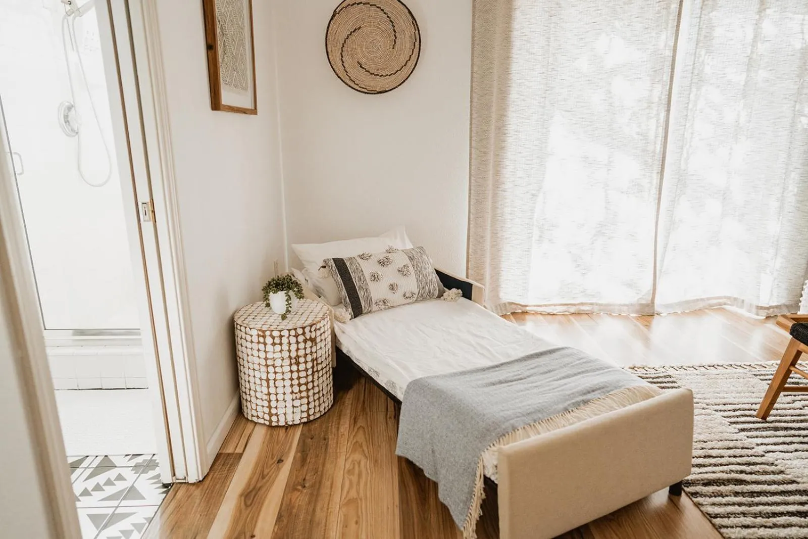 Bed in Sunset Glow Hidden Meadow BBQ HotTub by Casa Oso