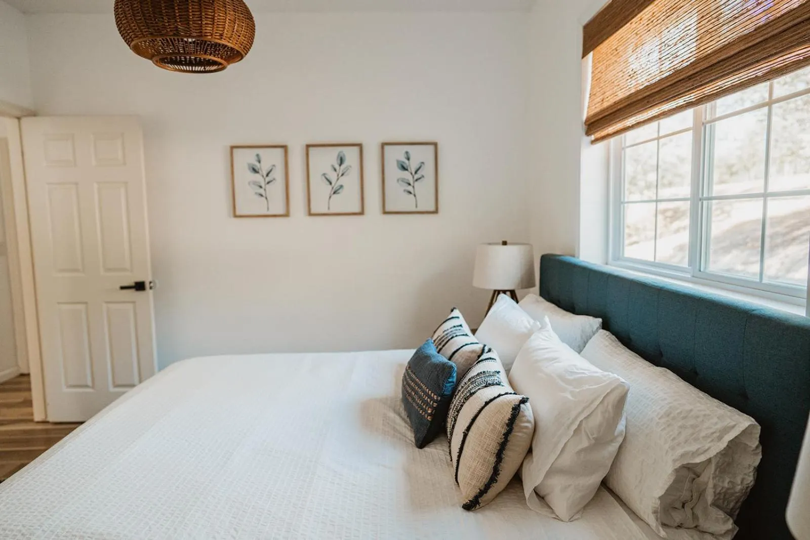 Bed in Sunset Glow Hidden Meadow BBQ HotTub by Casa Oso