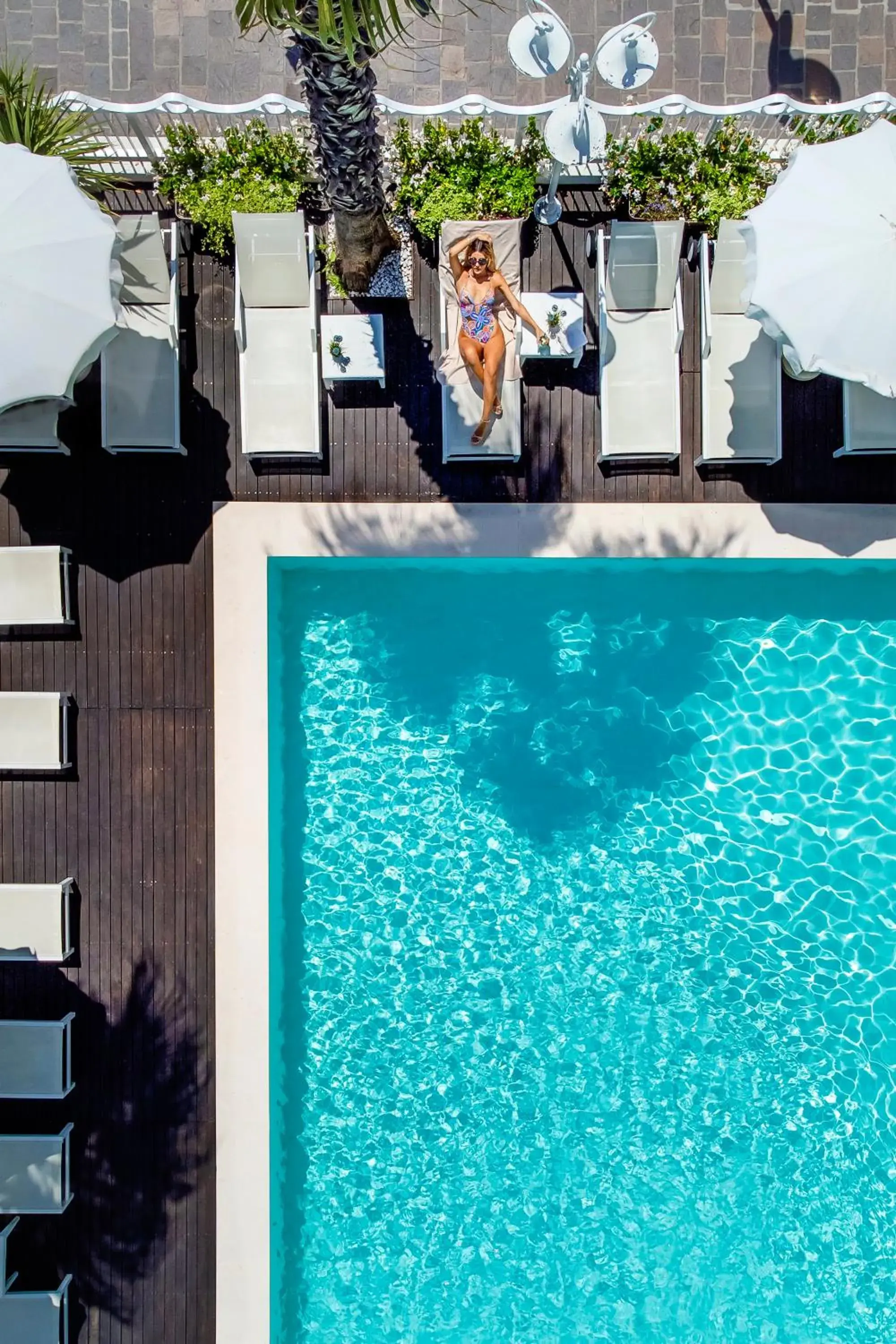 Pool view in Luxor Beach Boutique Hotel Cattolica Pool view in Luxor Beach Boutique Hotel Cattolica