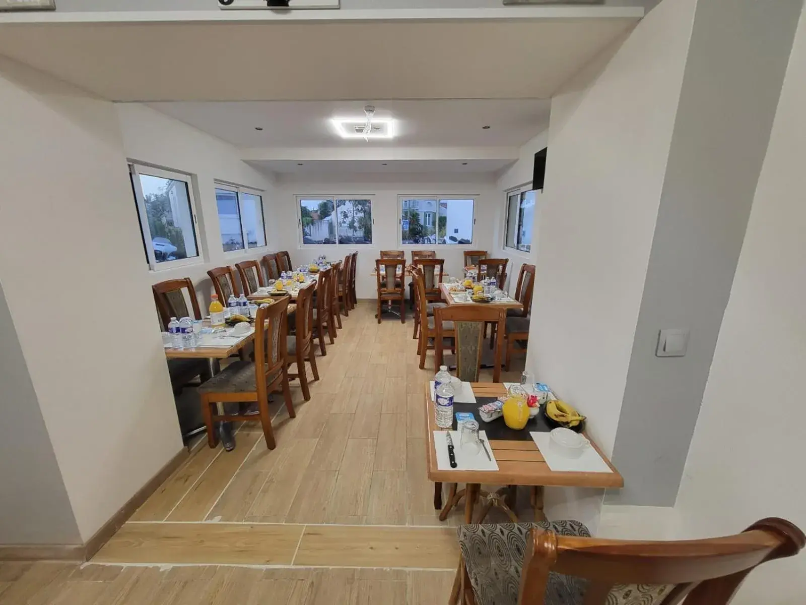 Continental breakfast in Hotel Les Rosiers Continental breakfast in Hotel Les Rosiers