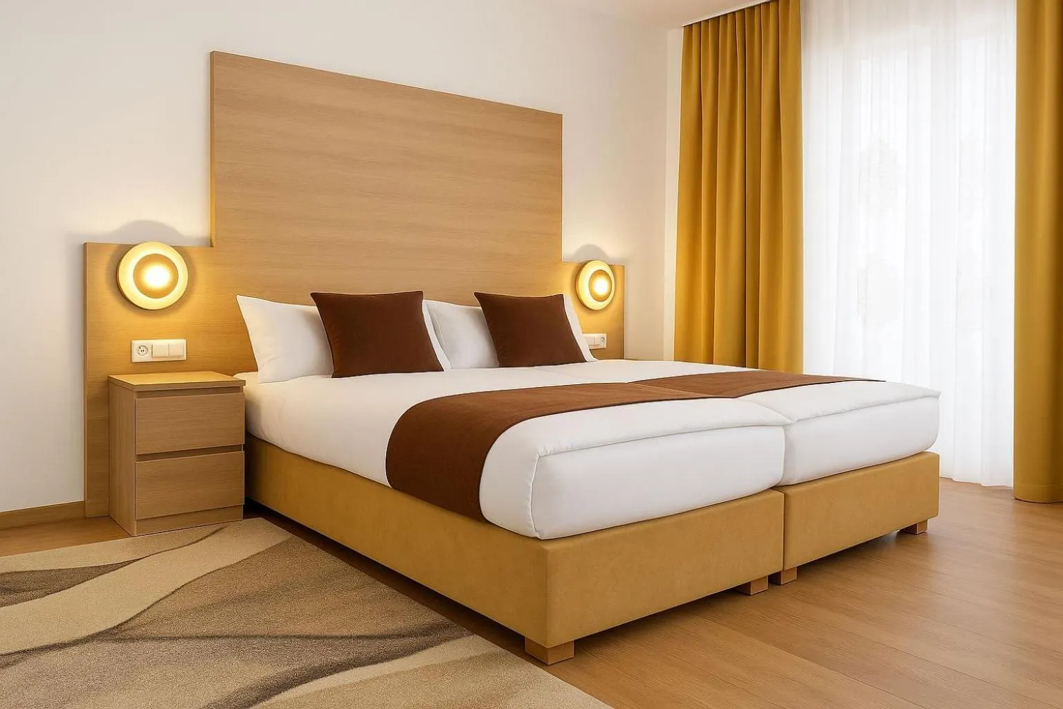 Bed in Das Falk Apartmenthaus