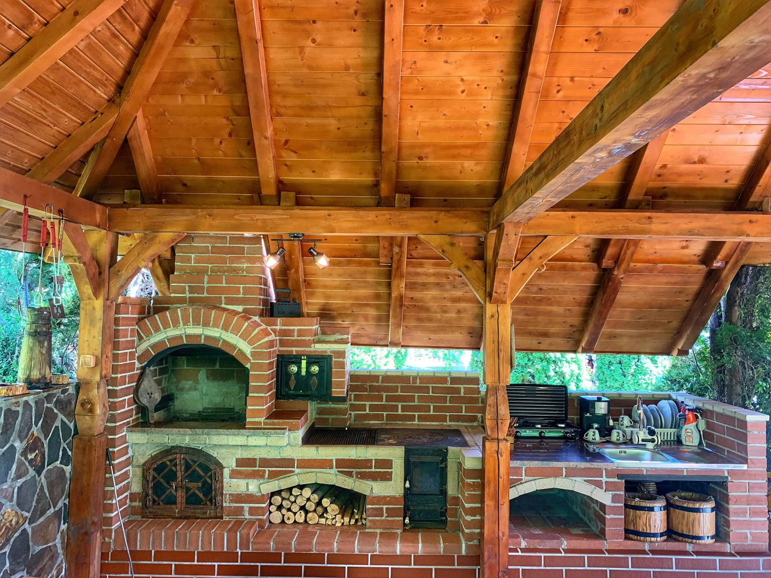 BBQ facilities in Pensiunea Eladi
