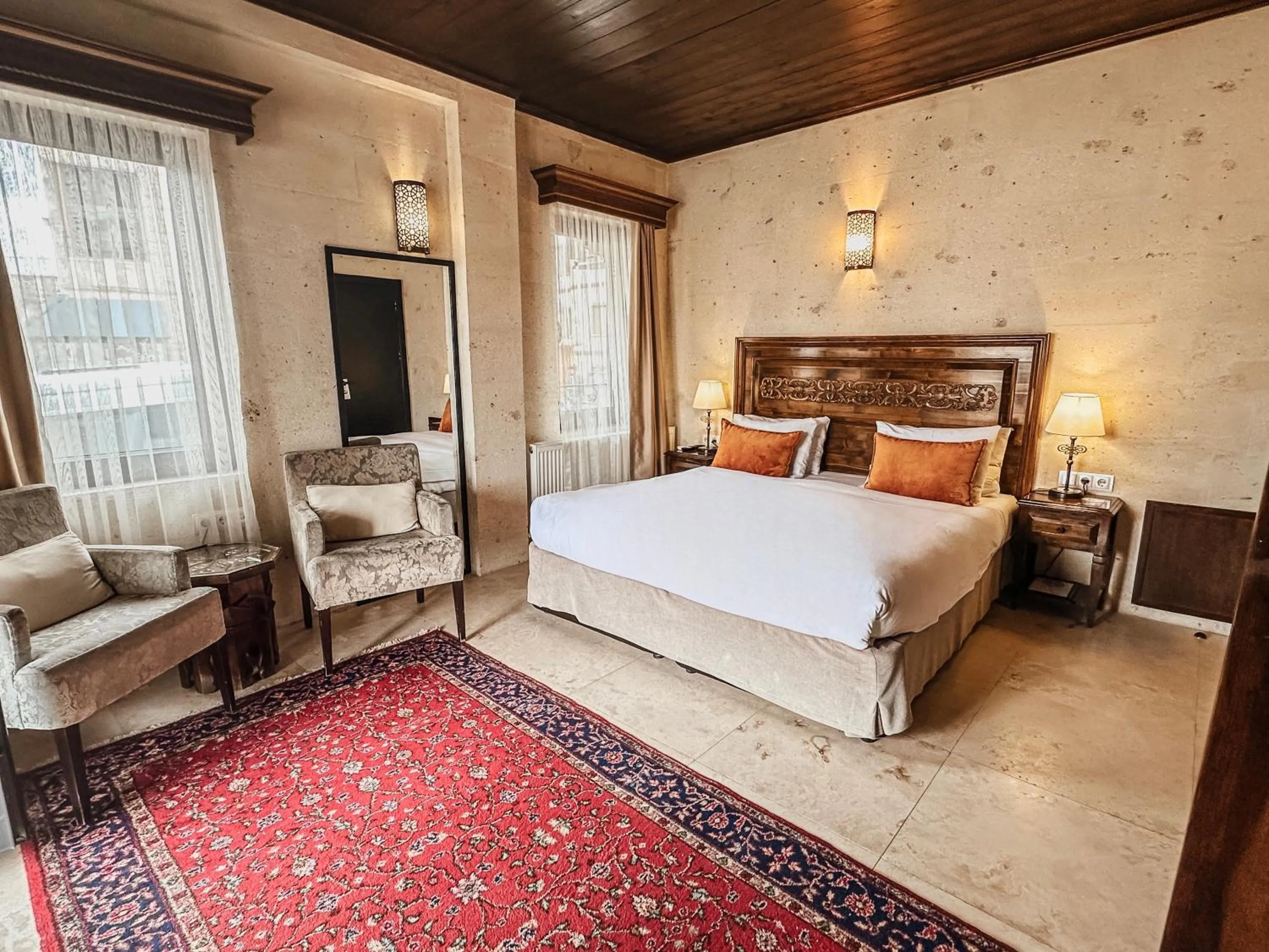 Bed in Osmanli Cappadocia Hotel