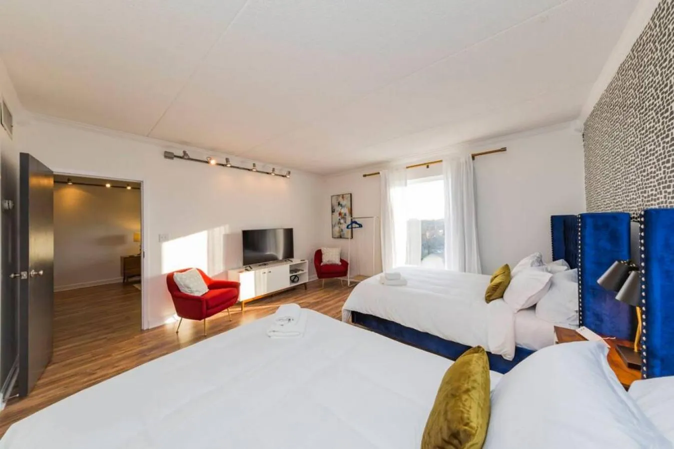 Bedroom, Bed in Music Row Retreat with Pool and Free Parking, Walk to Bars!