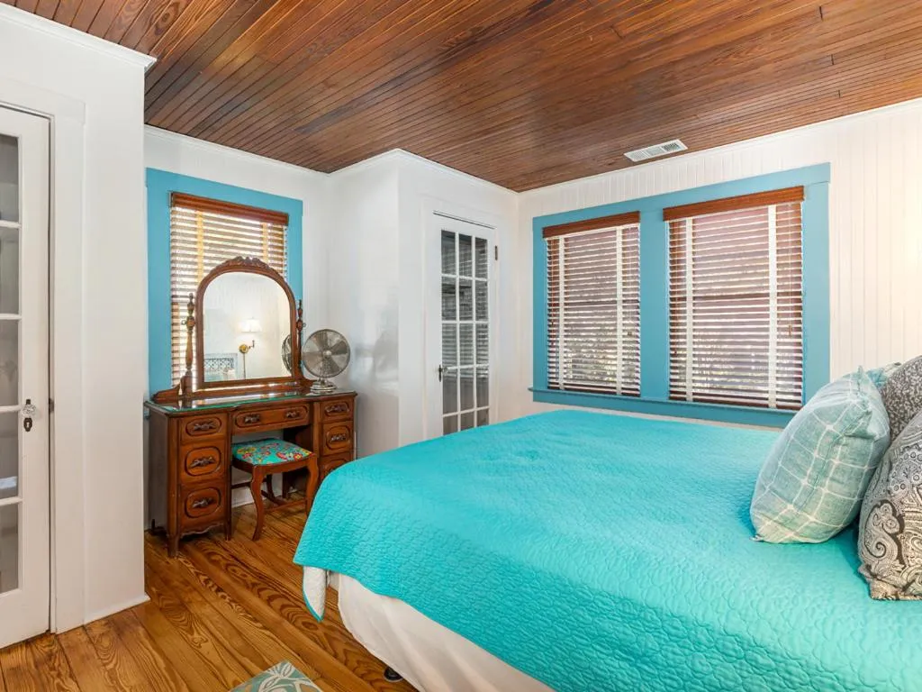 Bed in Guiding Light Cottage