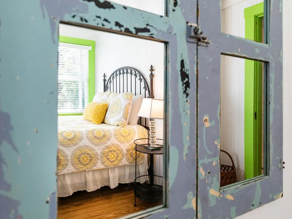 Bed in Guiding Light Cottage