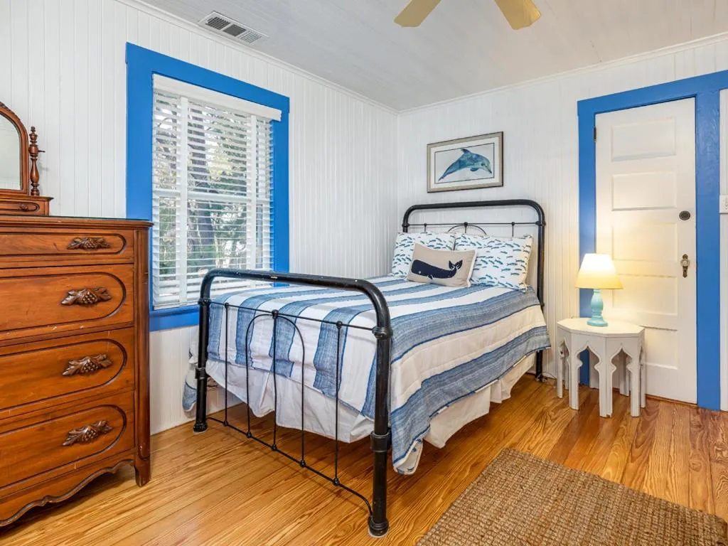 Bed in Guiding Light Cottage