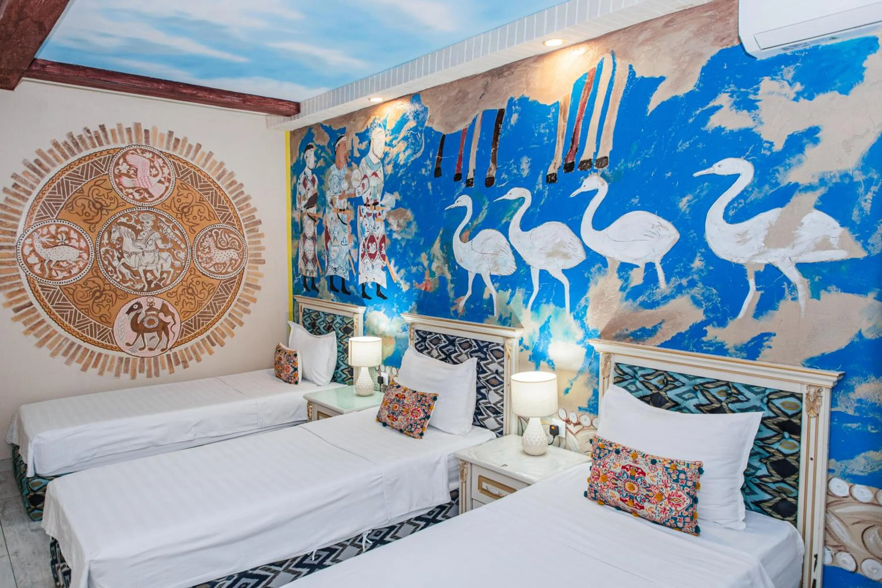 Bed in Gur Emir Palace boutique hotel