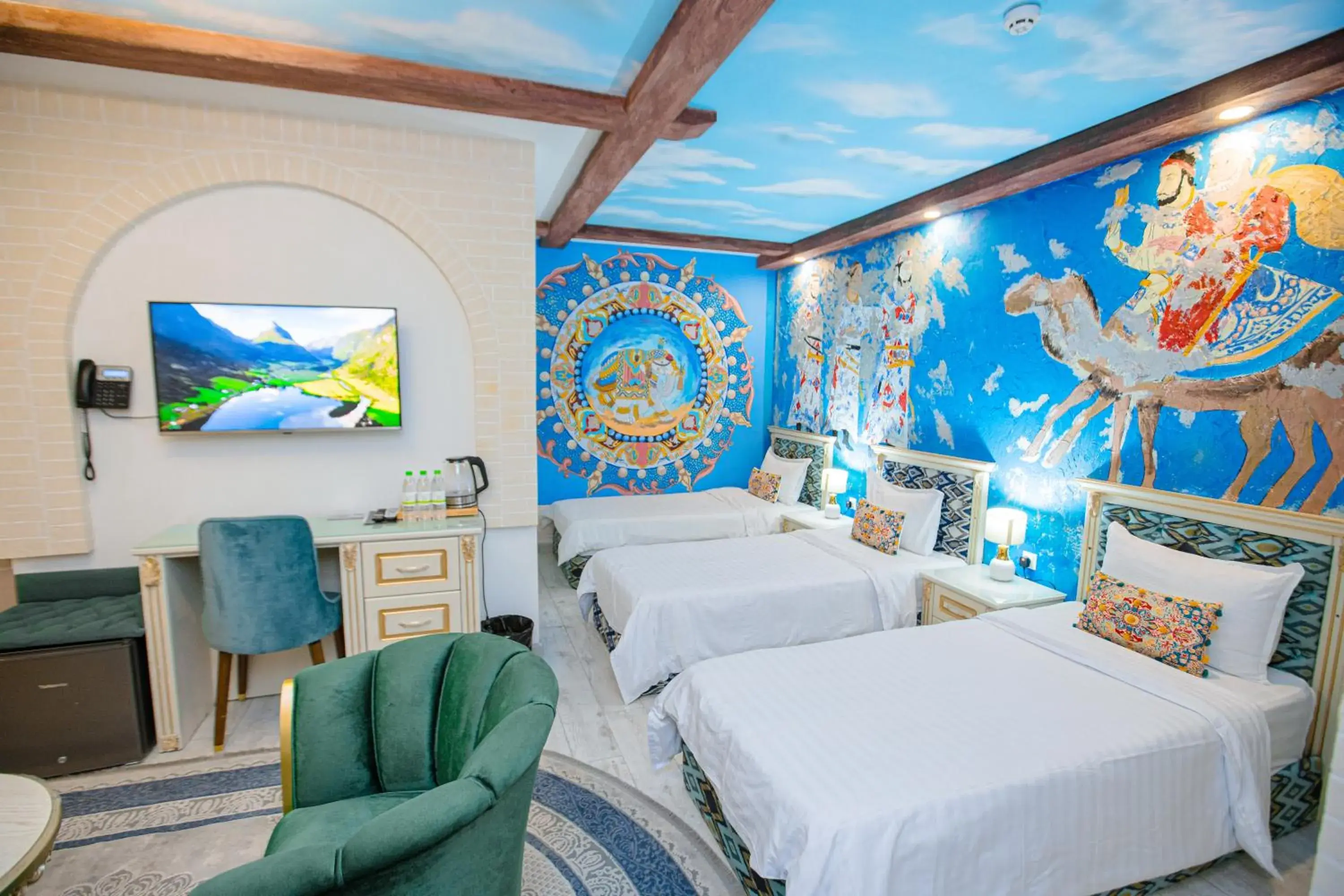 Bed in Gur Emir Palace boutique hotel Bed in Gur Emir Palace boutique hotel