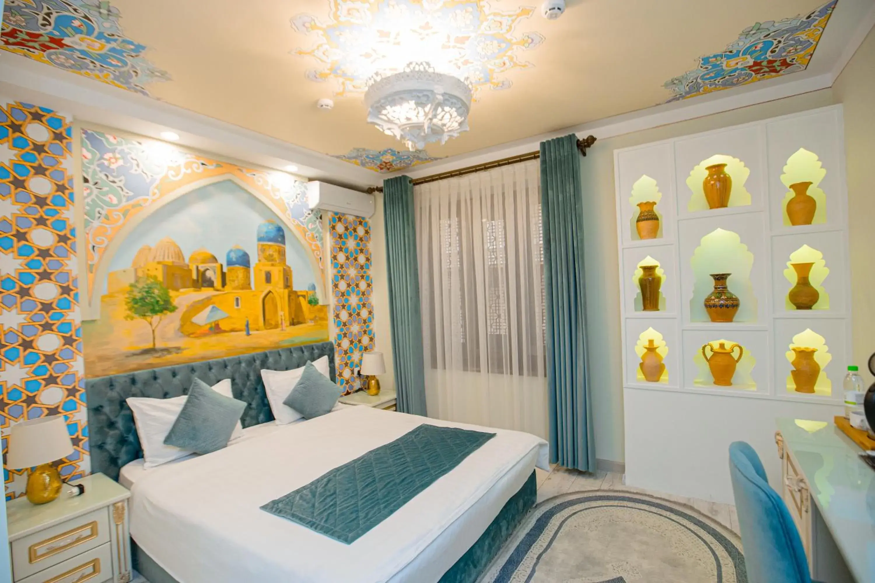 Bed in Gur Emir Palace boutique hotel Bed in Gur Emir Palace boutique hotel