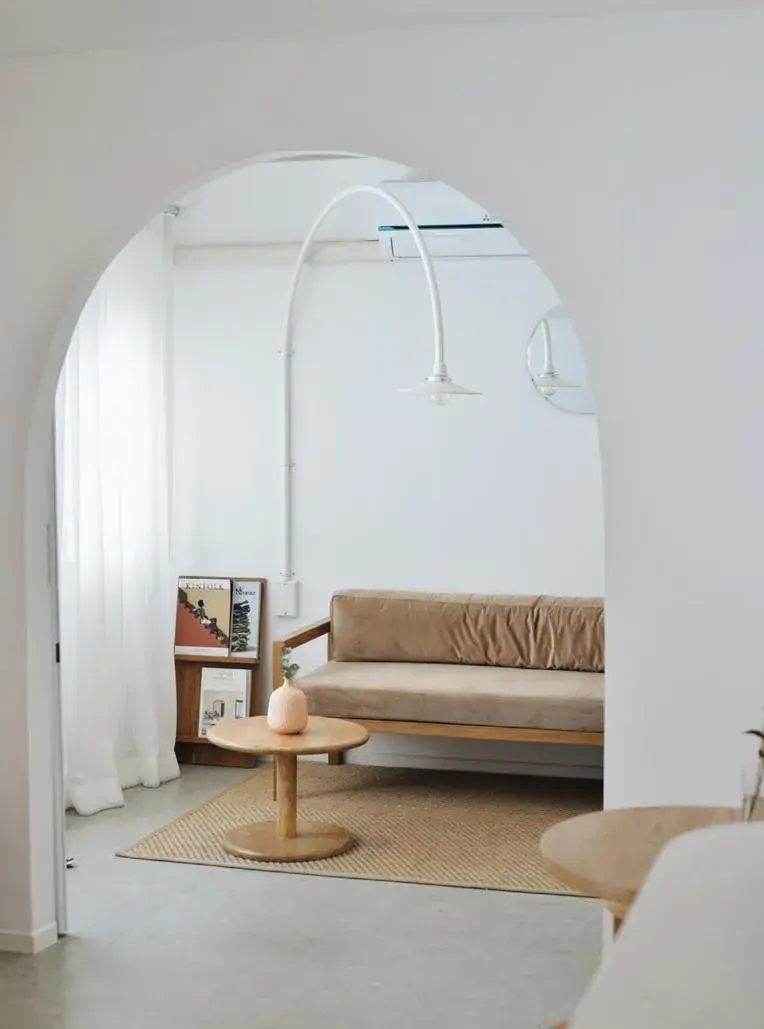 Seating area, Bed in Evergreen Cafe and Hotel Seating area, Bed in Evergreen Cafe and Hotel