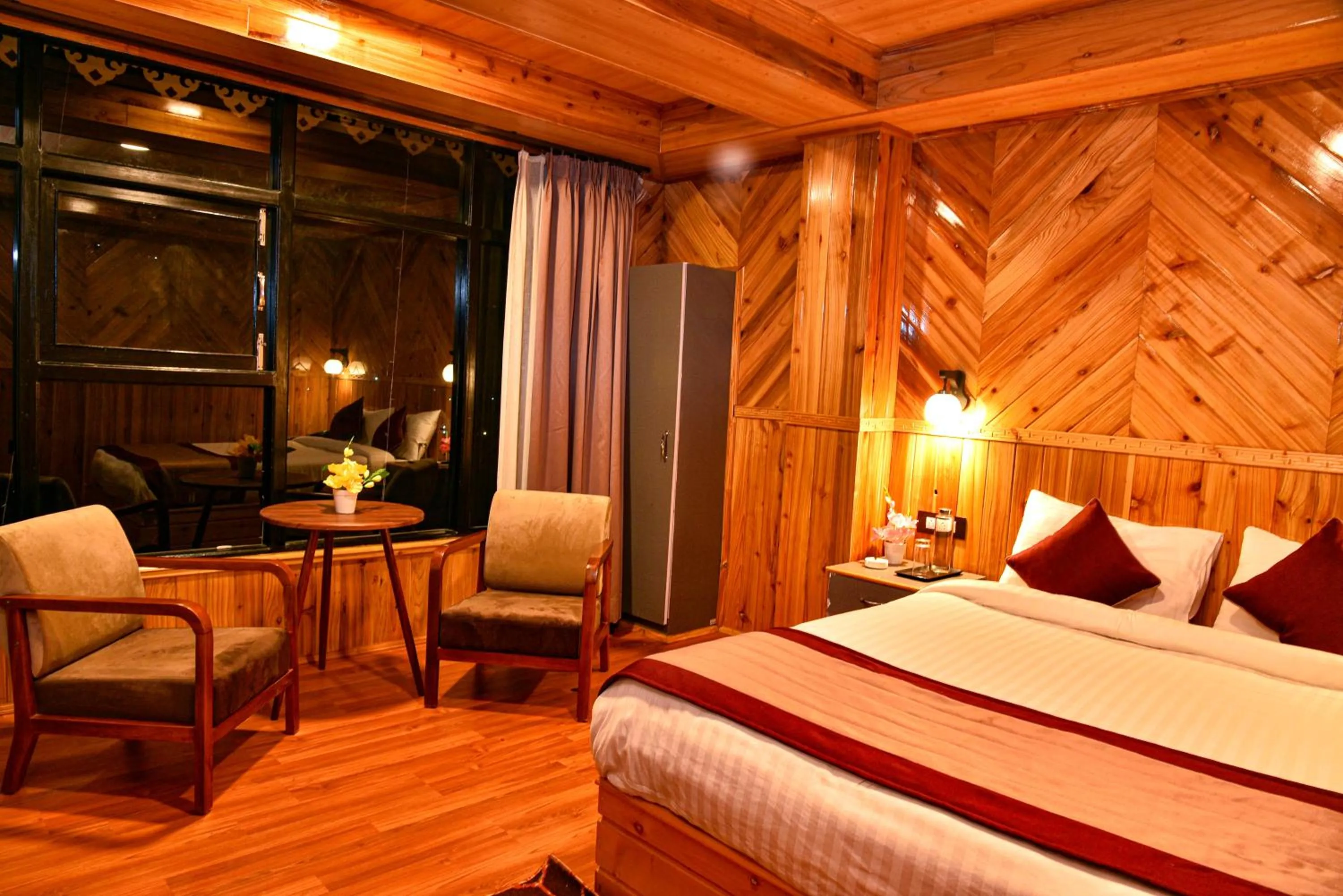 Seating area, Bed in Rufina Lachung Kunga