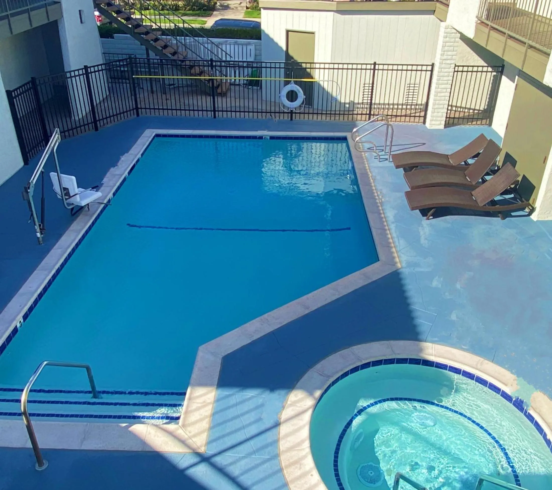 Pool view in Bposhtels Anaheim