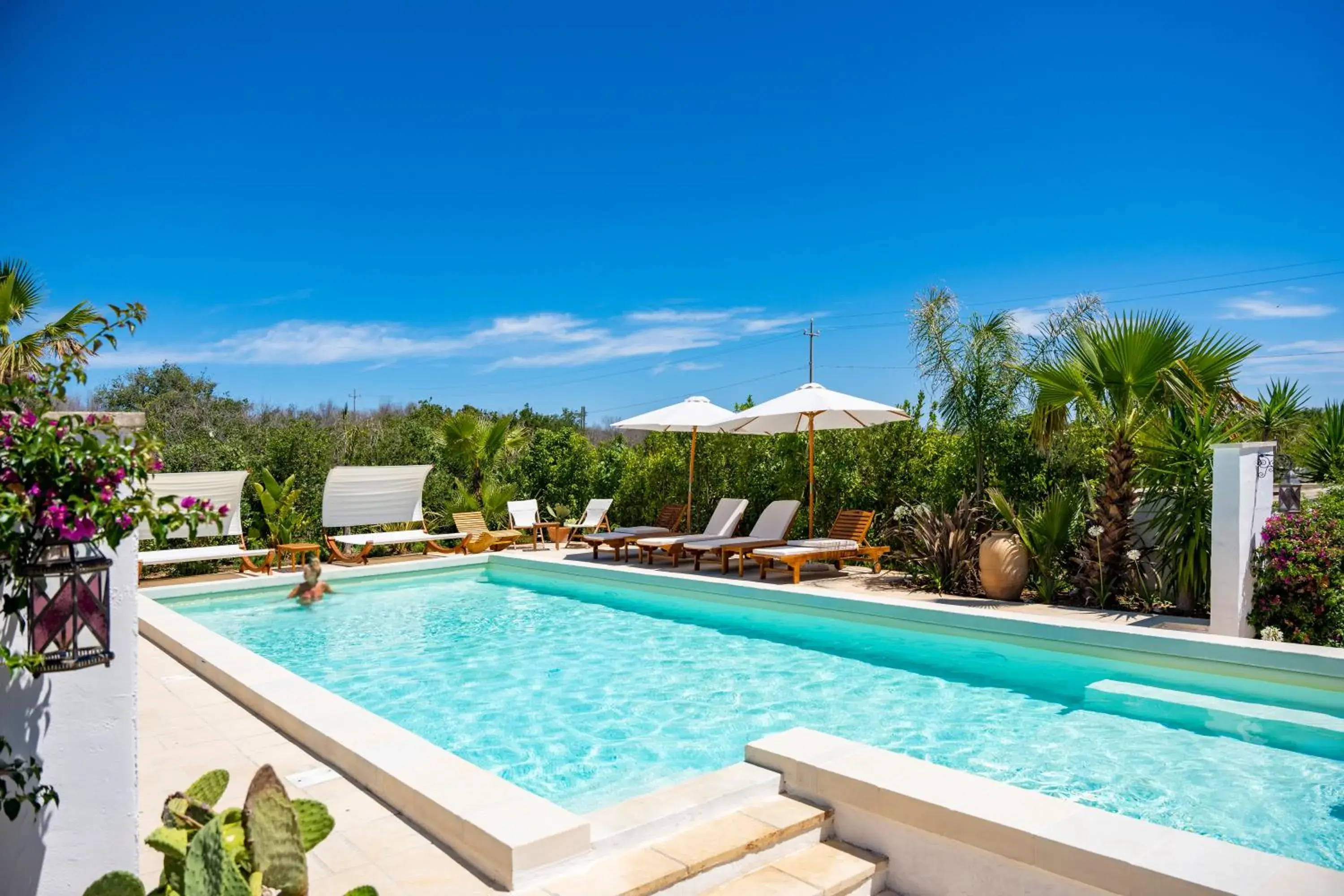 Pool view in Tenuta Centoporte Pool view in Tenuta Centoporte