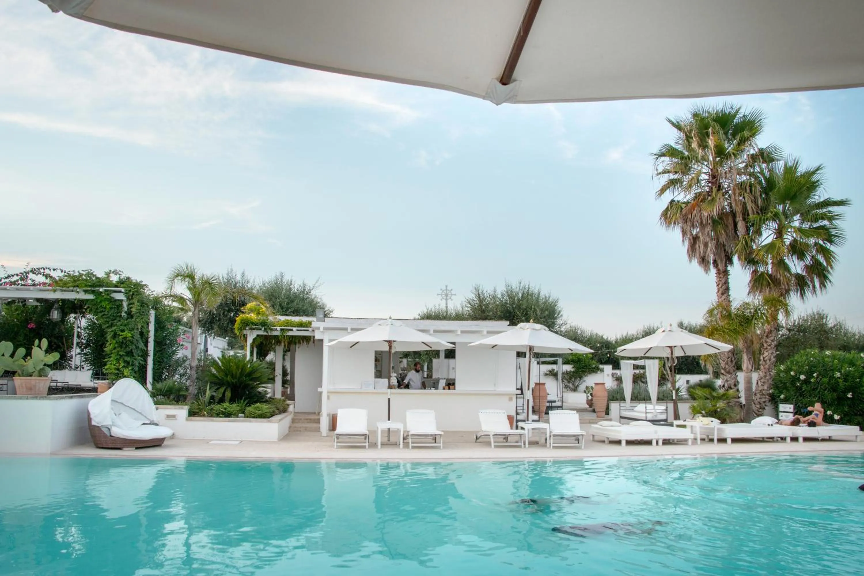 Pool view in Tenuta Centoporte