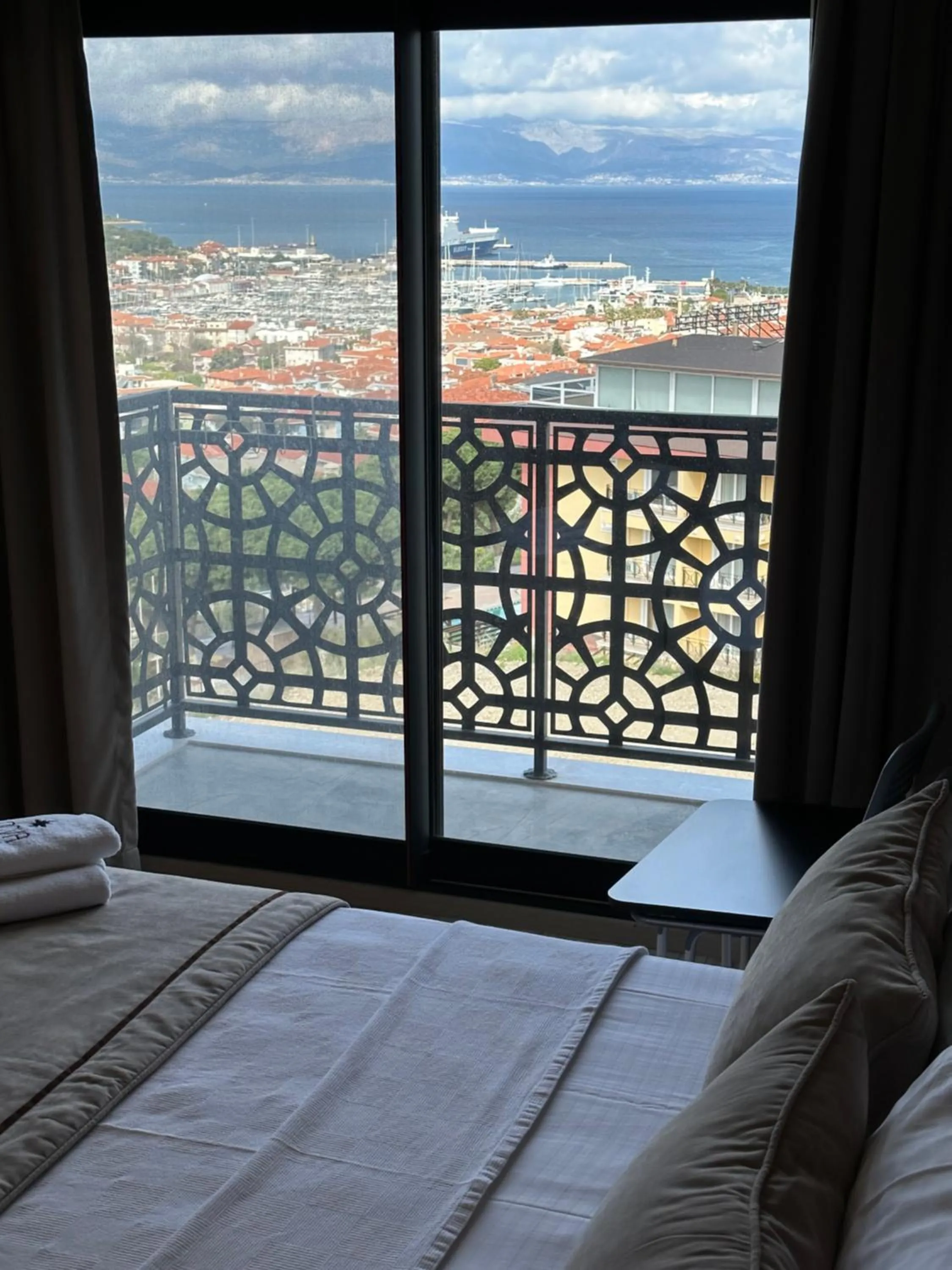 View (from property/room), Bed in Nova Butik Hotel Çeşme