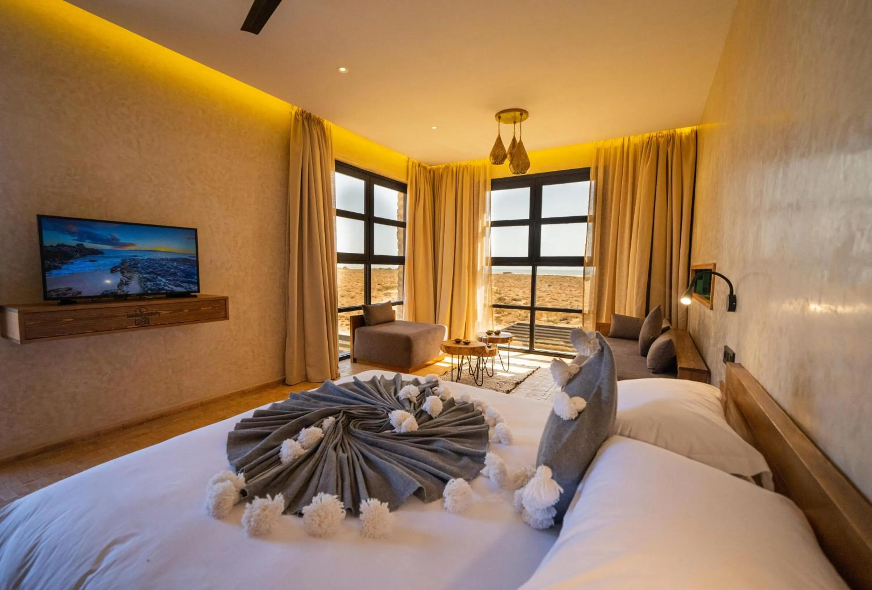 Bed in BABERRIH Hôtel Hospitality Palaces & Resorts