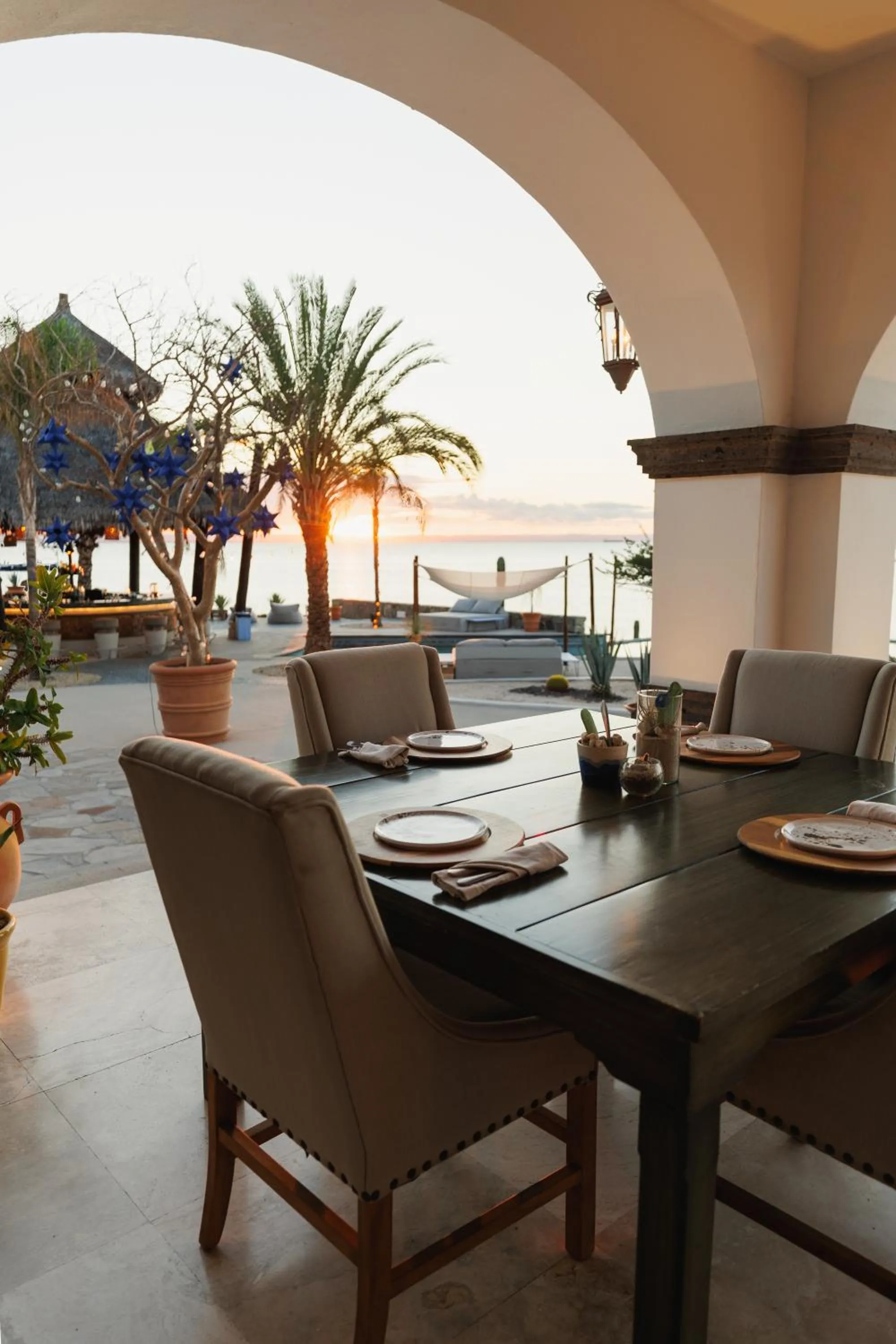Dining area in Orchid House Baja