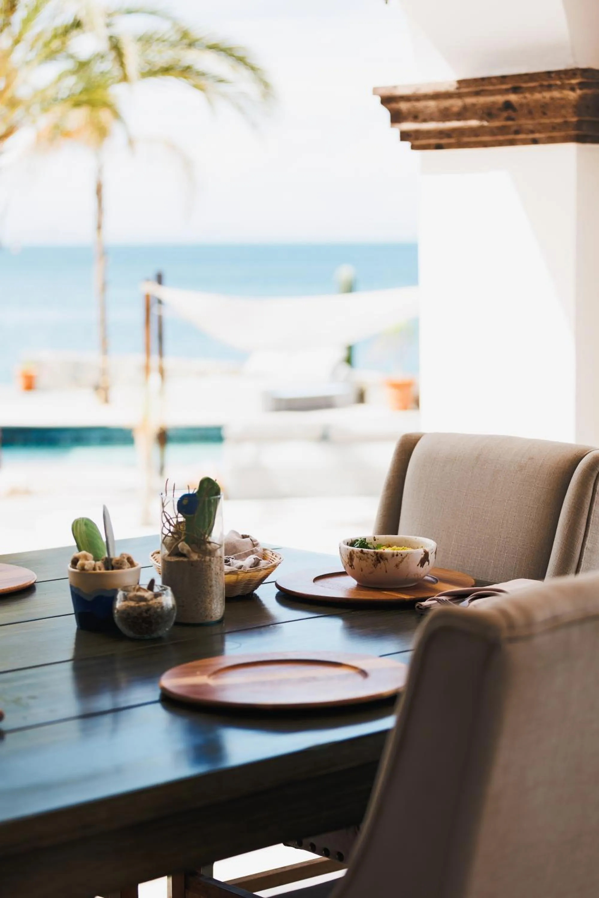 Dining area in Orchid House Baja
