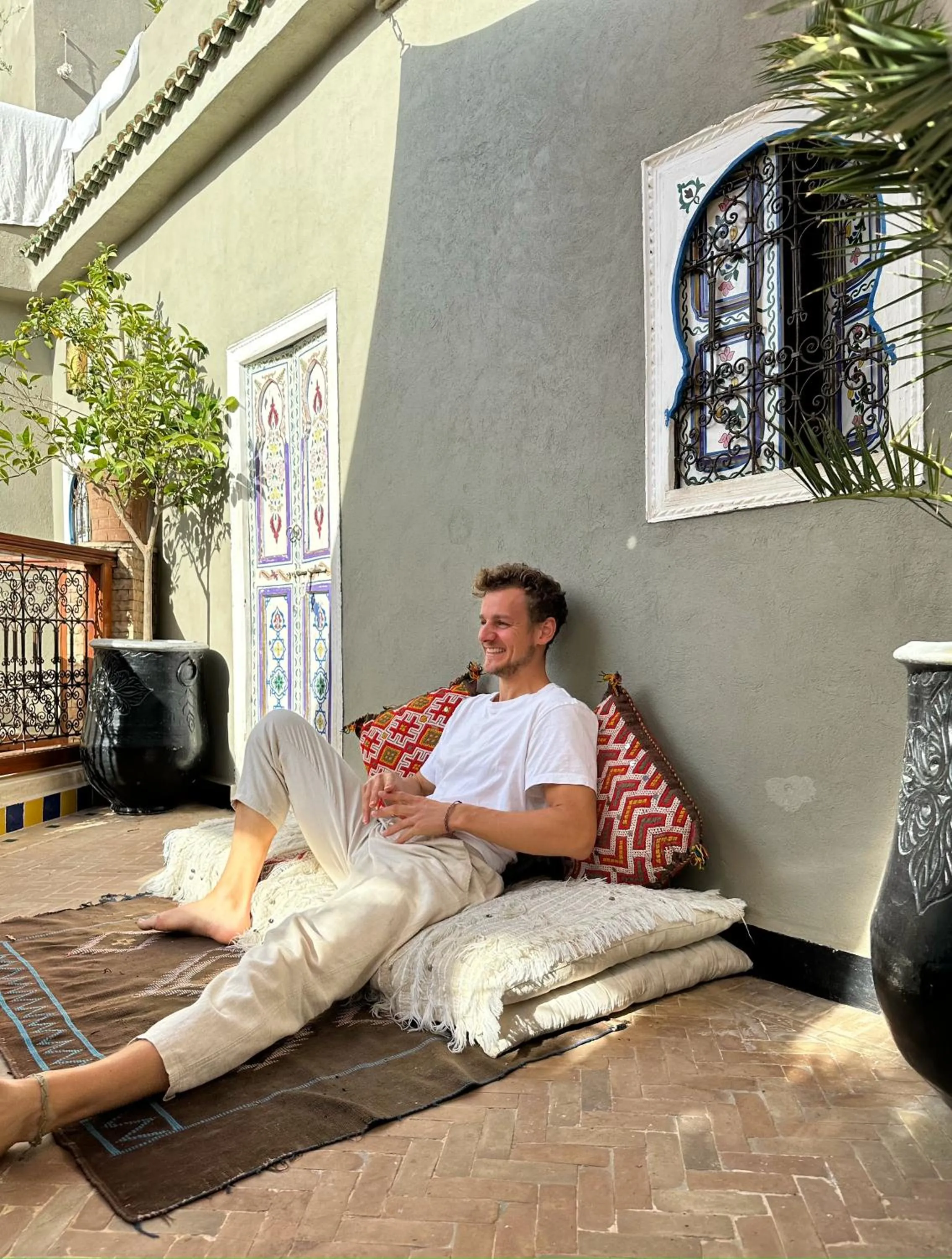 Seating area in Riad Hna Ben Saleh - Traditional Guest House near Jemaa el-Fnaa Square