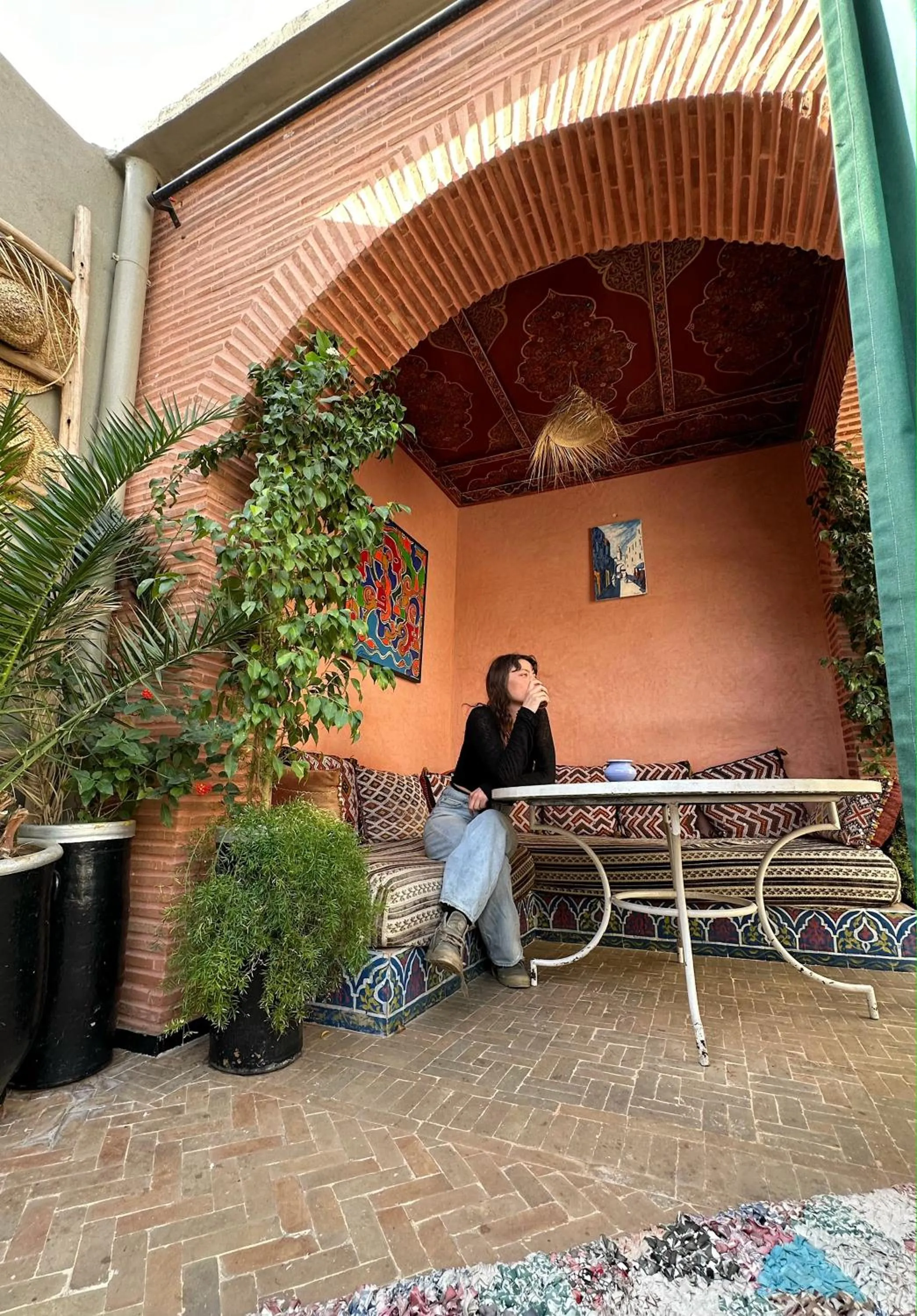 Balcony/Terrace in Riad Hna Ben Saleh - Traditional Guest House near Jemaa el-Fnaa Square