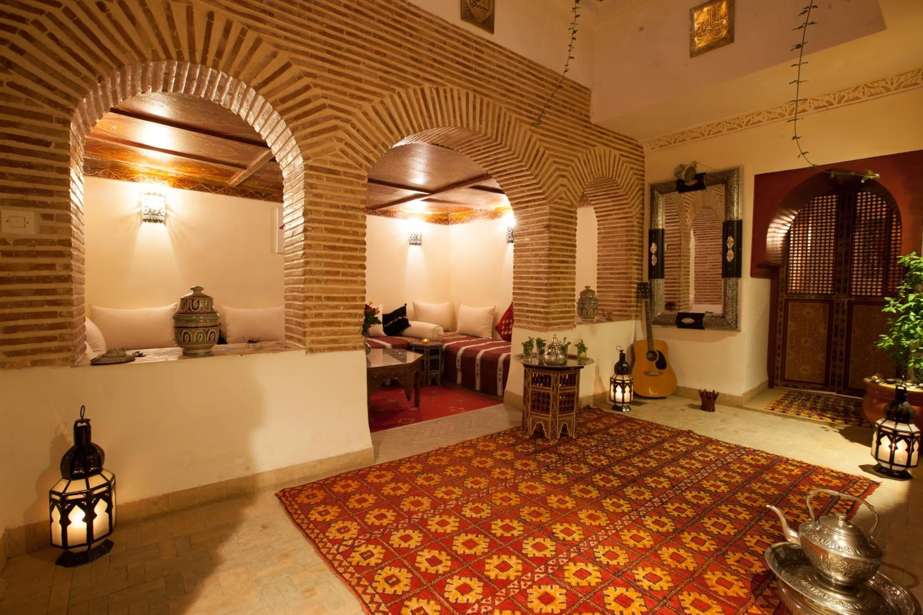 Seating area in Riad Hna Ben Saleh - Traditional Guest House near Jemaa el-Fnaa Square