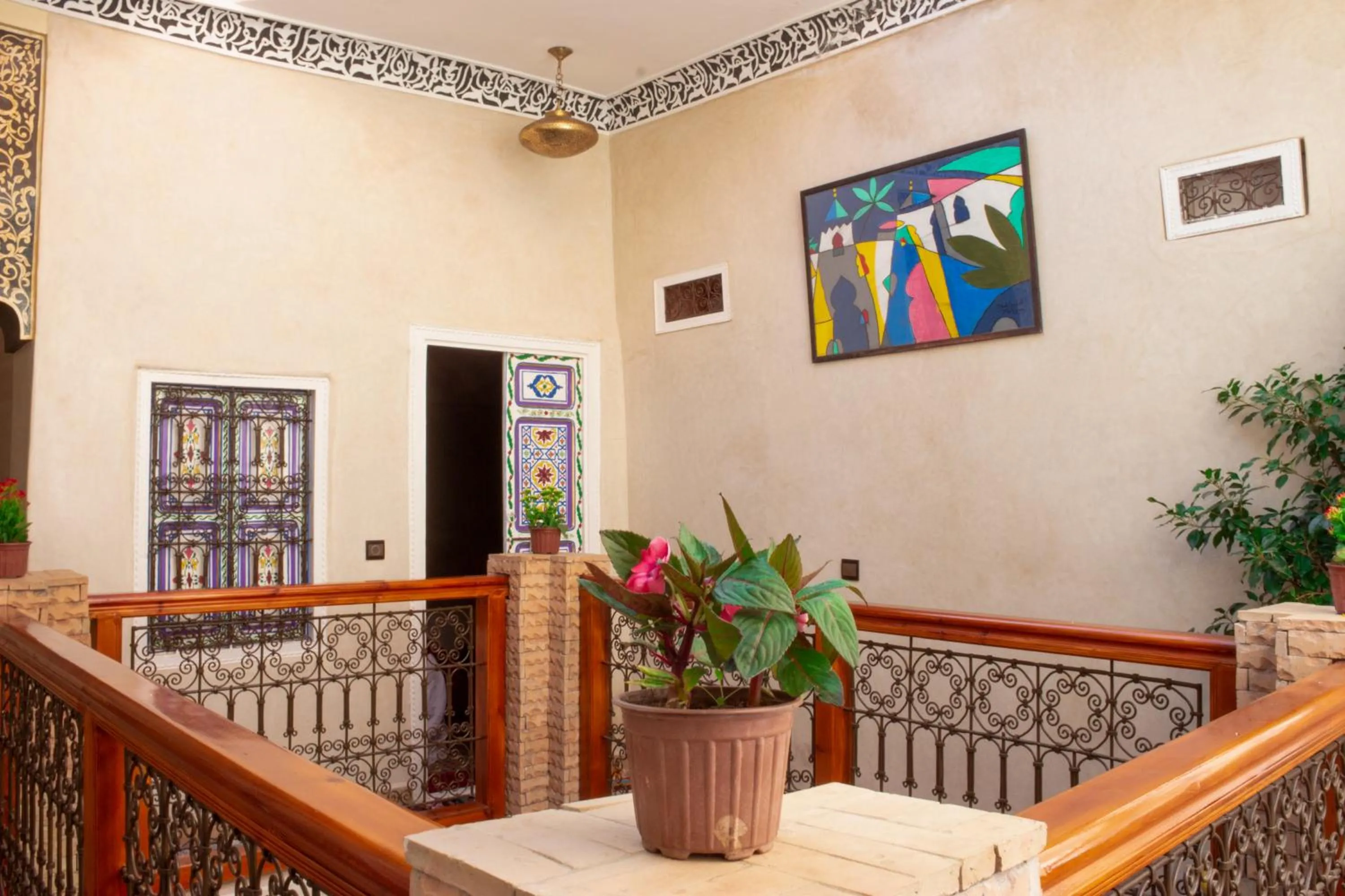 Decorative detail in Riad Hna Ben Saleh - Traditional Guest House near Jemaa el-Fnaa Square