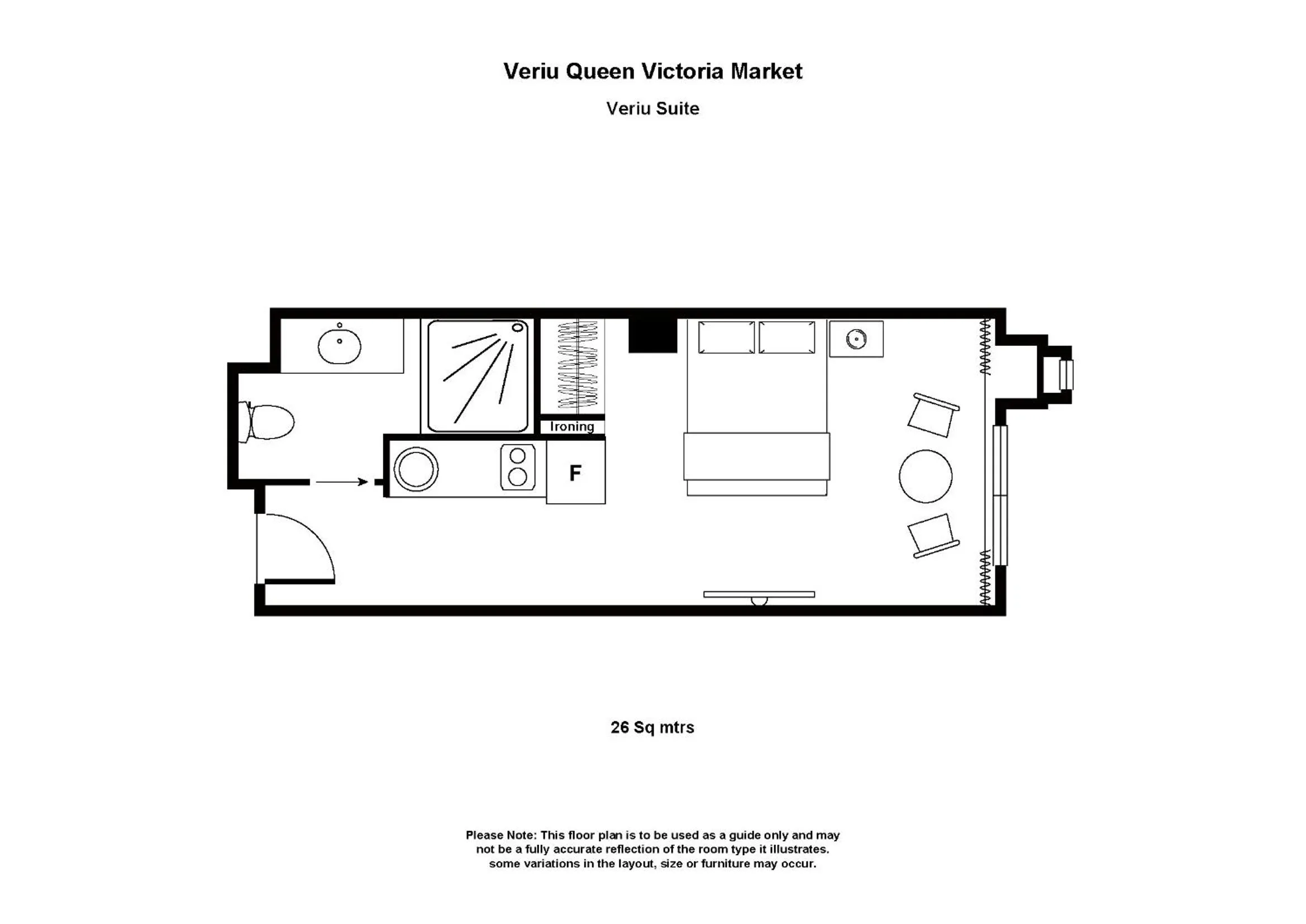 Floor plan in Veriu Queen Victoria Market