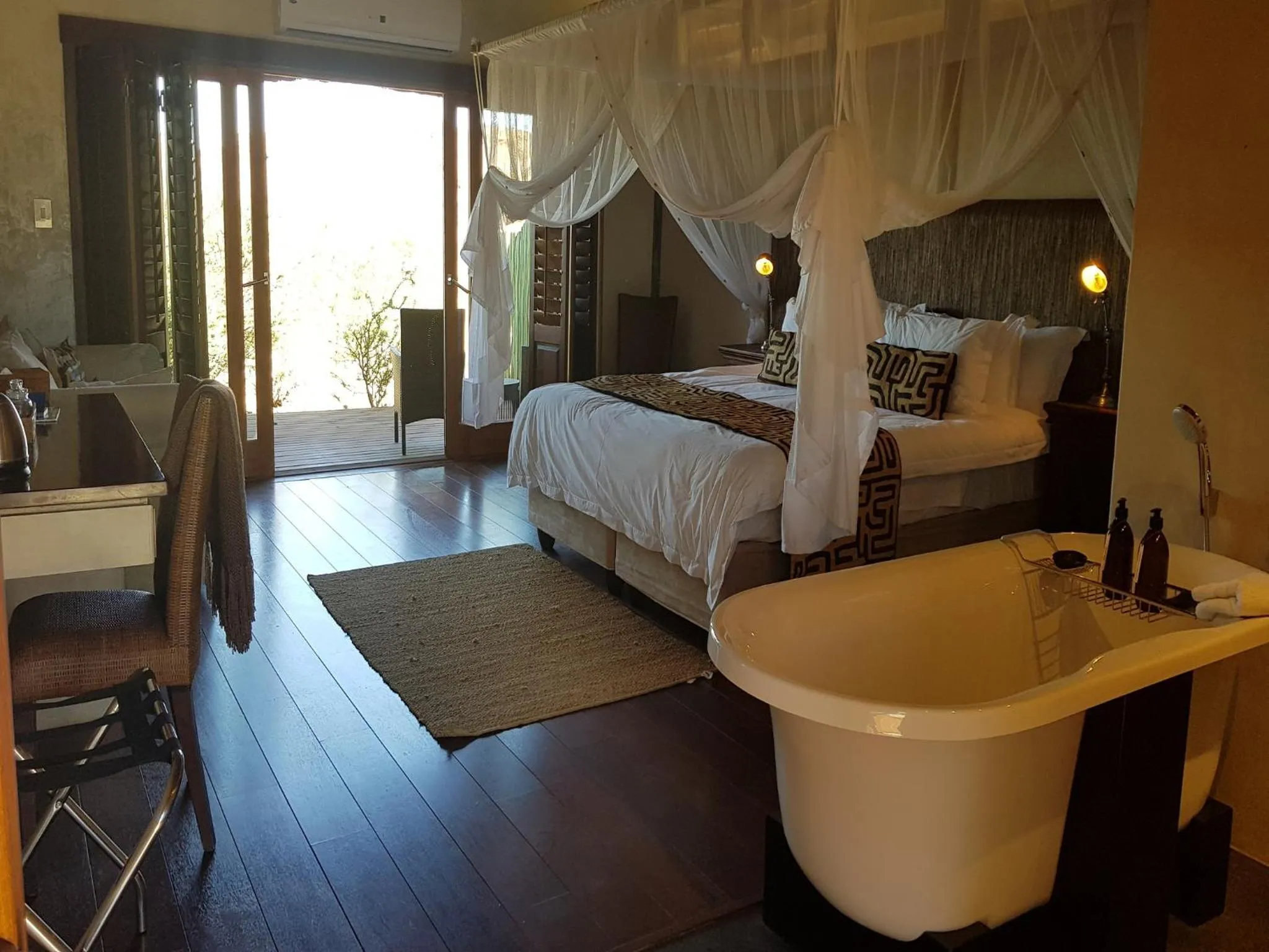Bed in Tutwa Desert Lodge