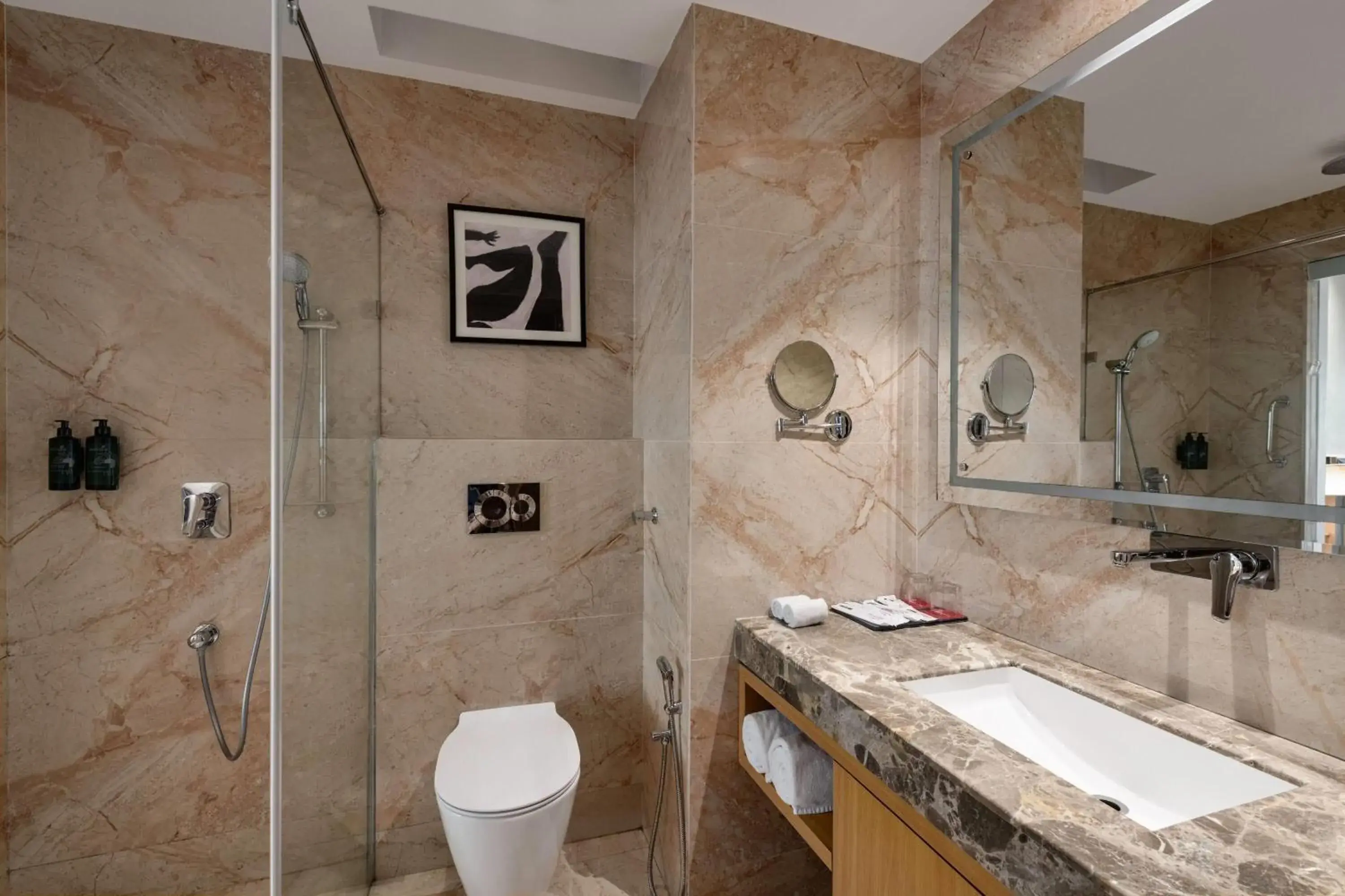 Bathroom in Ramada by Wyndham Katra Station Road Bathroom in Ramada by Wyndham Katra Station Road