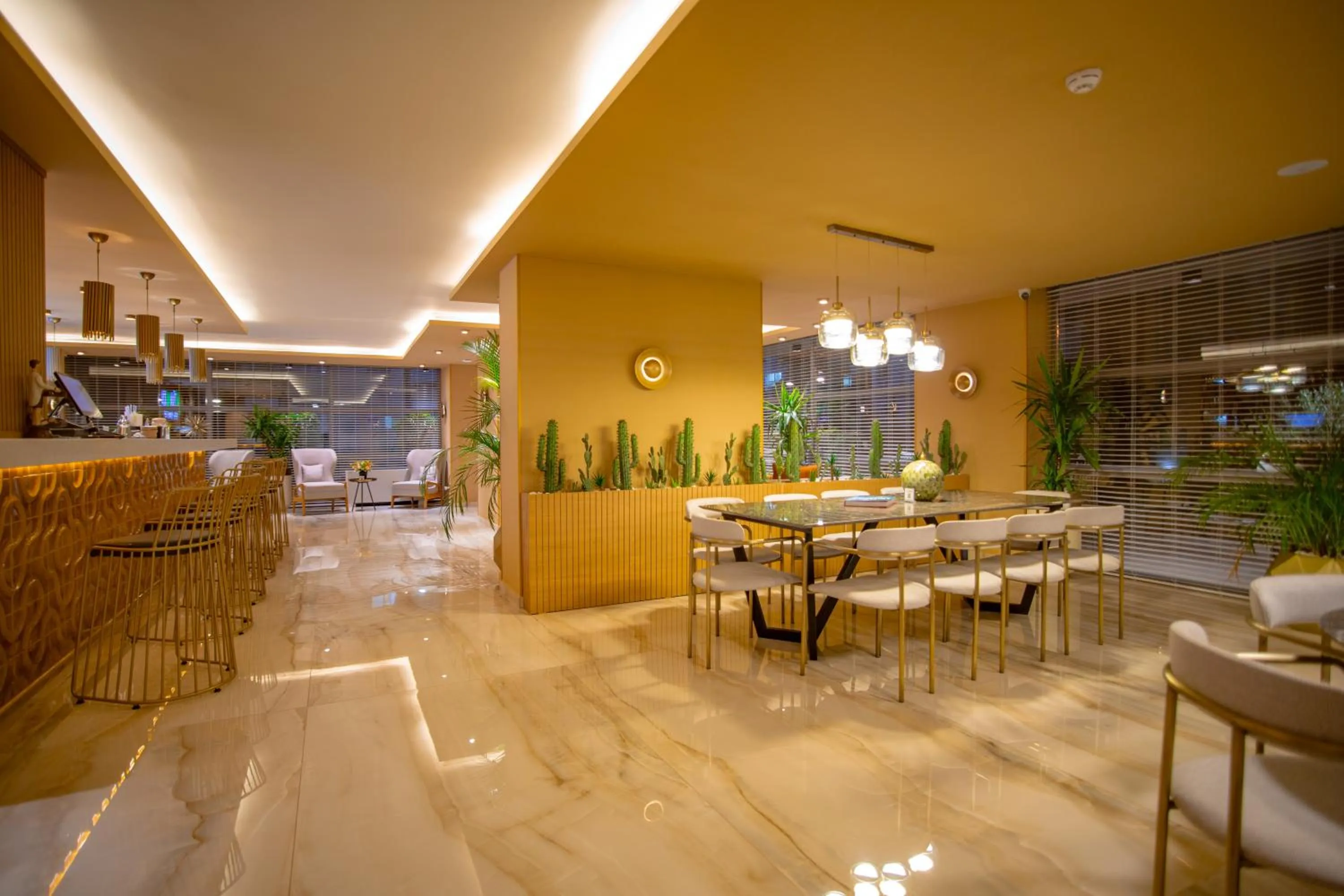 Seating area in La Terrazza Hotel