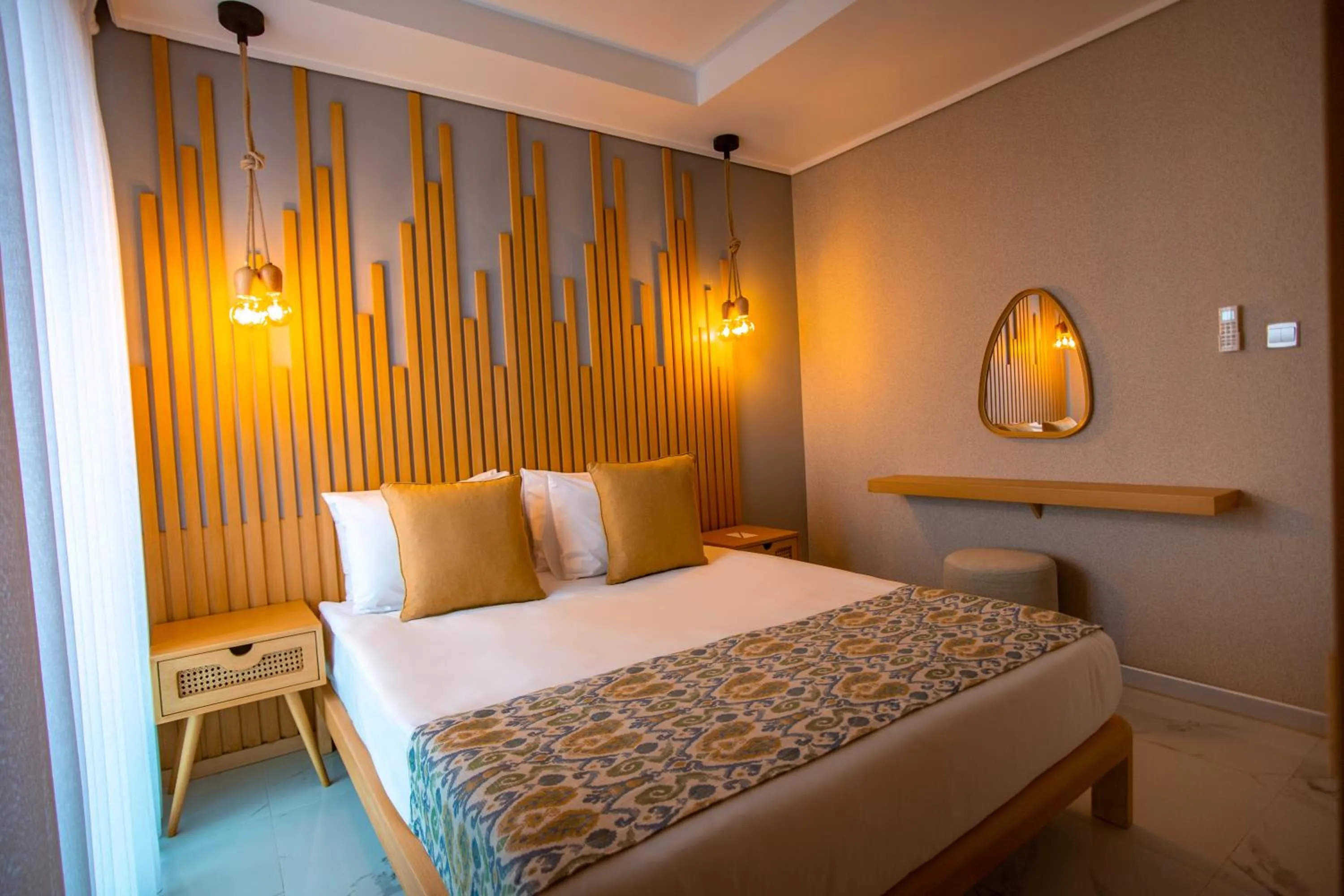 Bed in La Terrazza Hotel