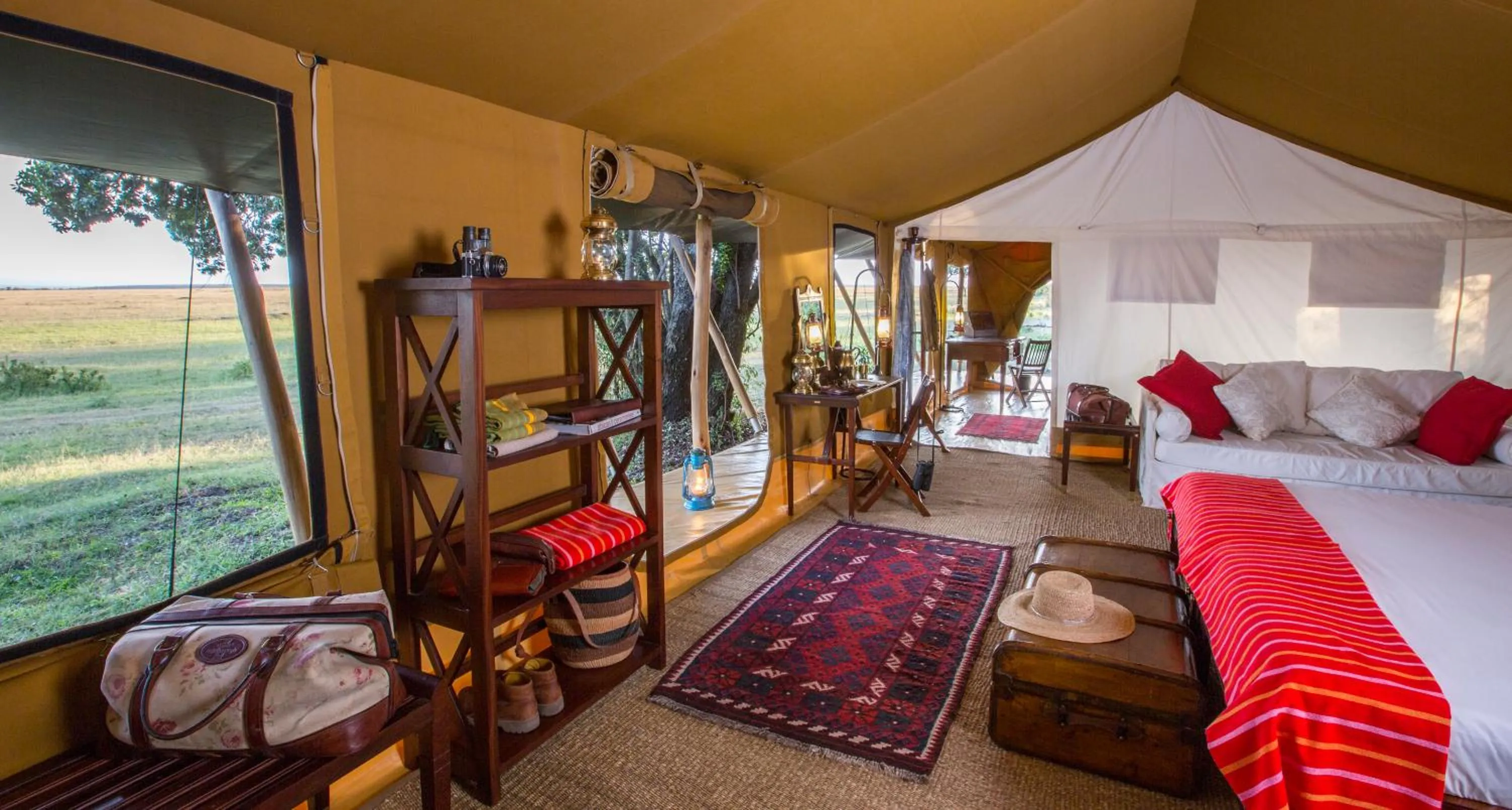 Photo of the whole room, Bed in Elephant Pepper Camp
