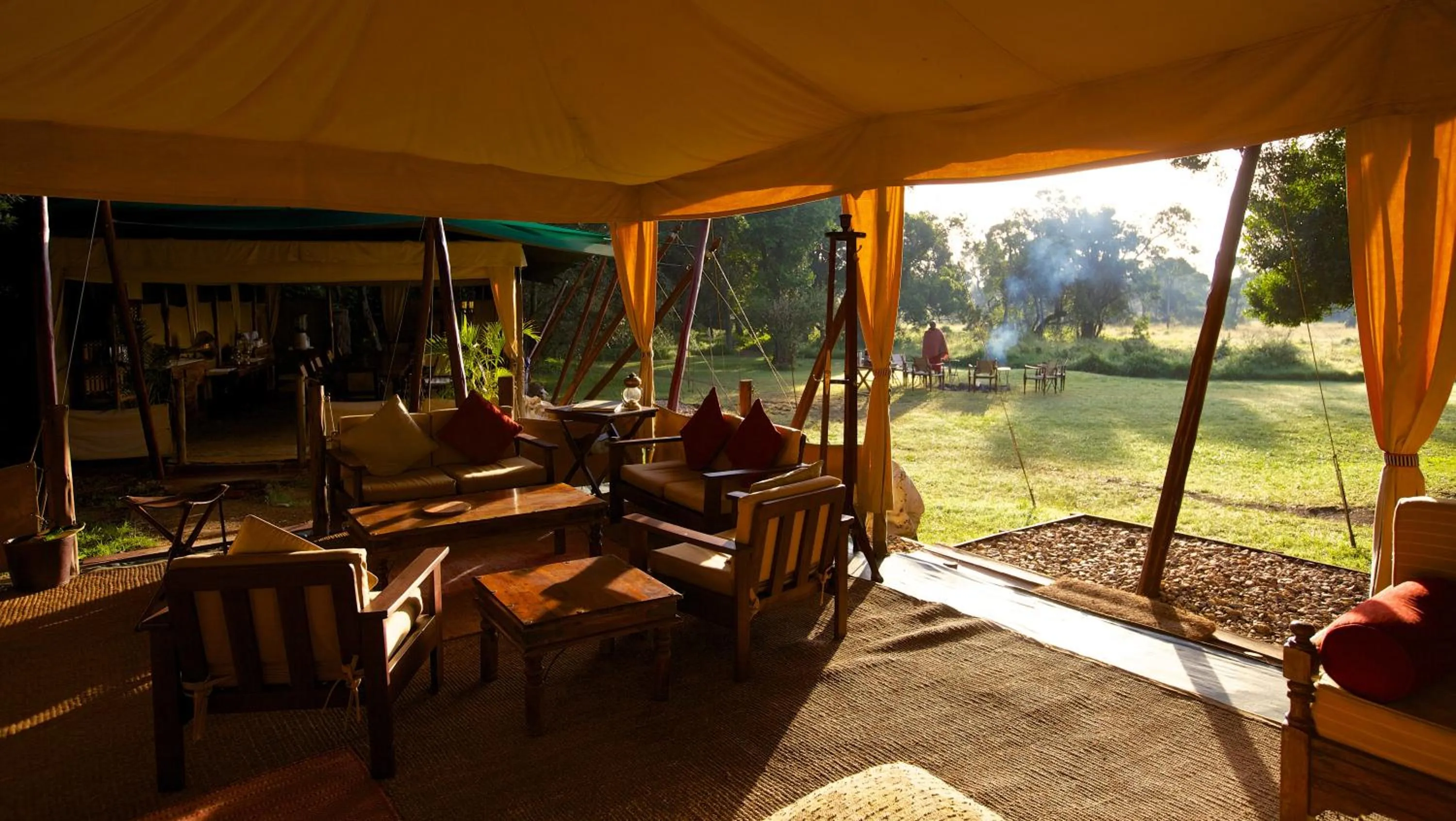 Seating area in Elephant Pepper Camp