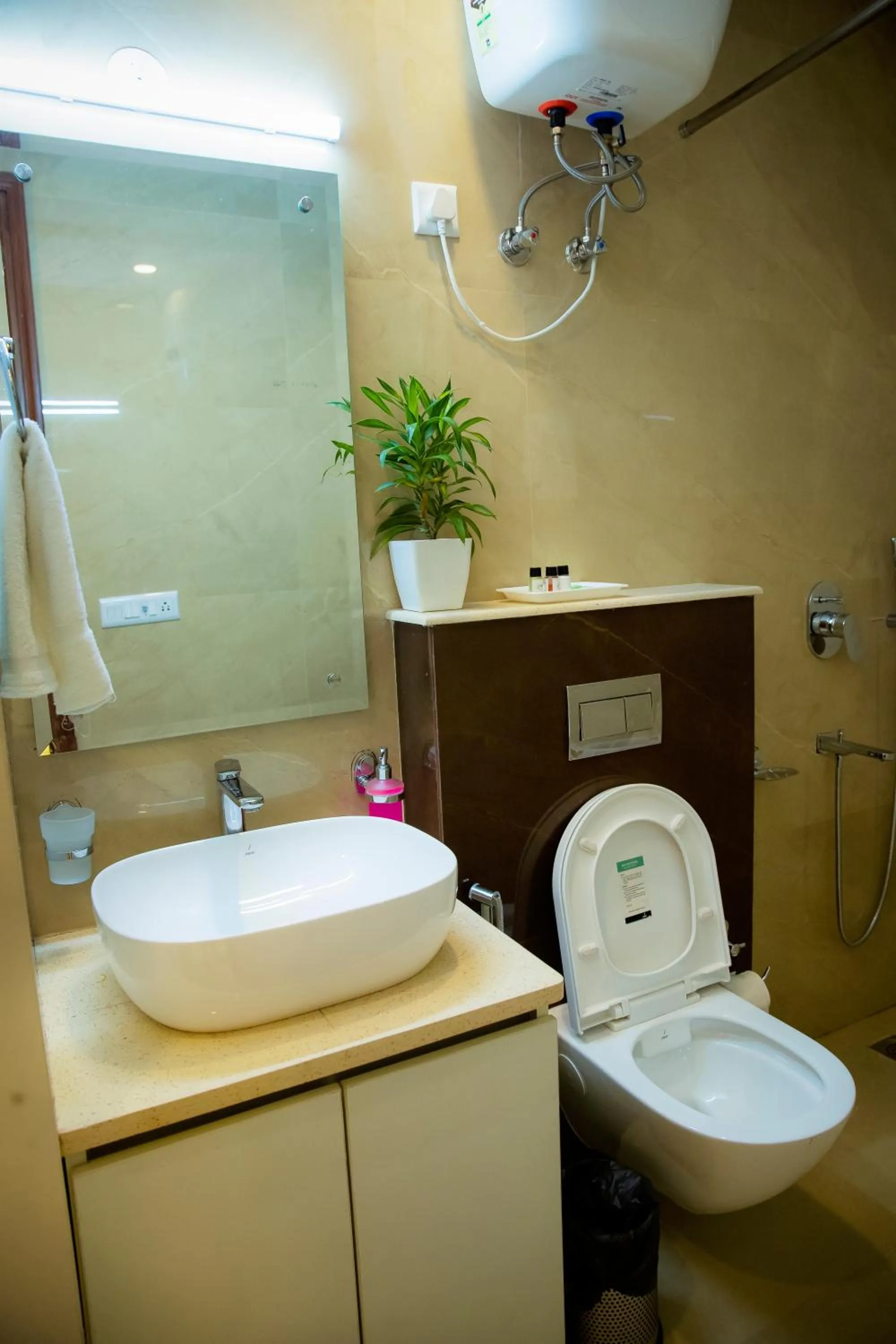 Toilet in Lime Tree Luxury Studio - Service Apartment Near Artemis Hospital ,Gurgaon