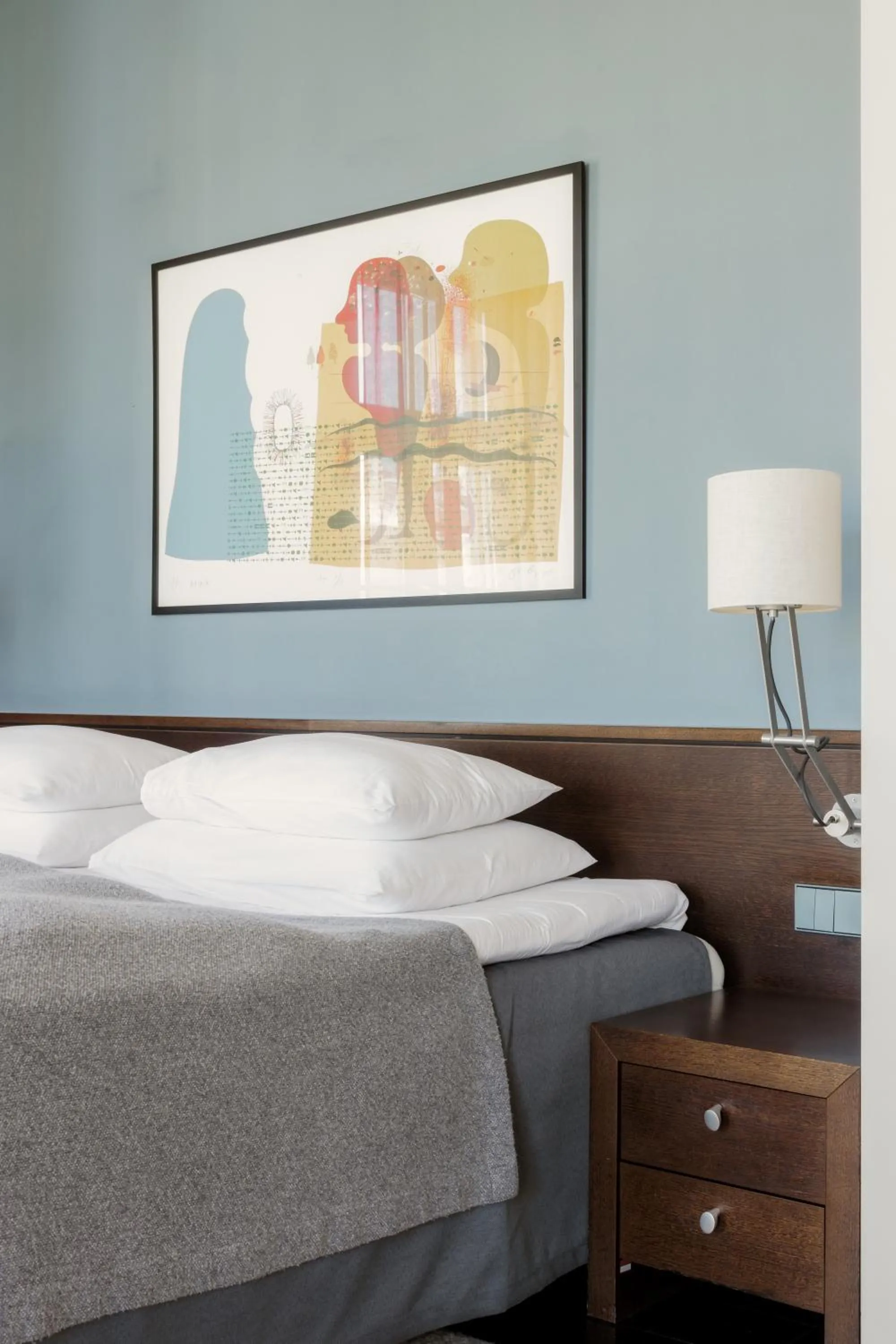 Bed in Hotel Bergs Suites