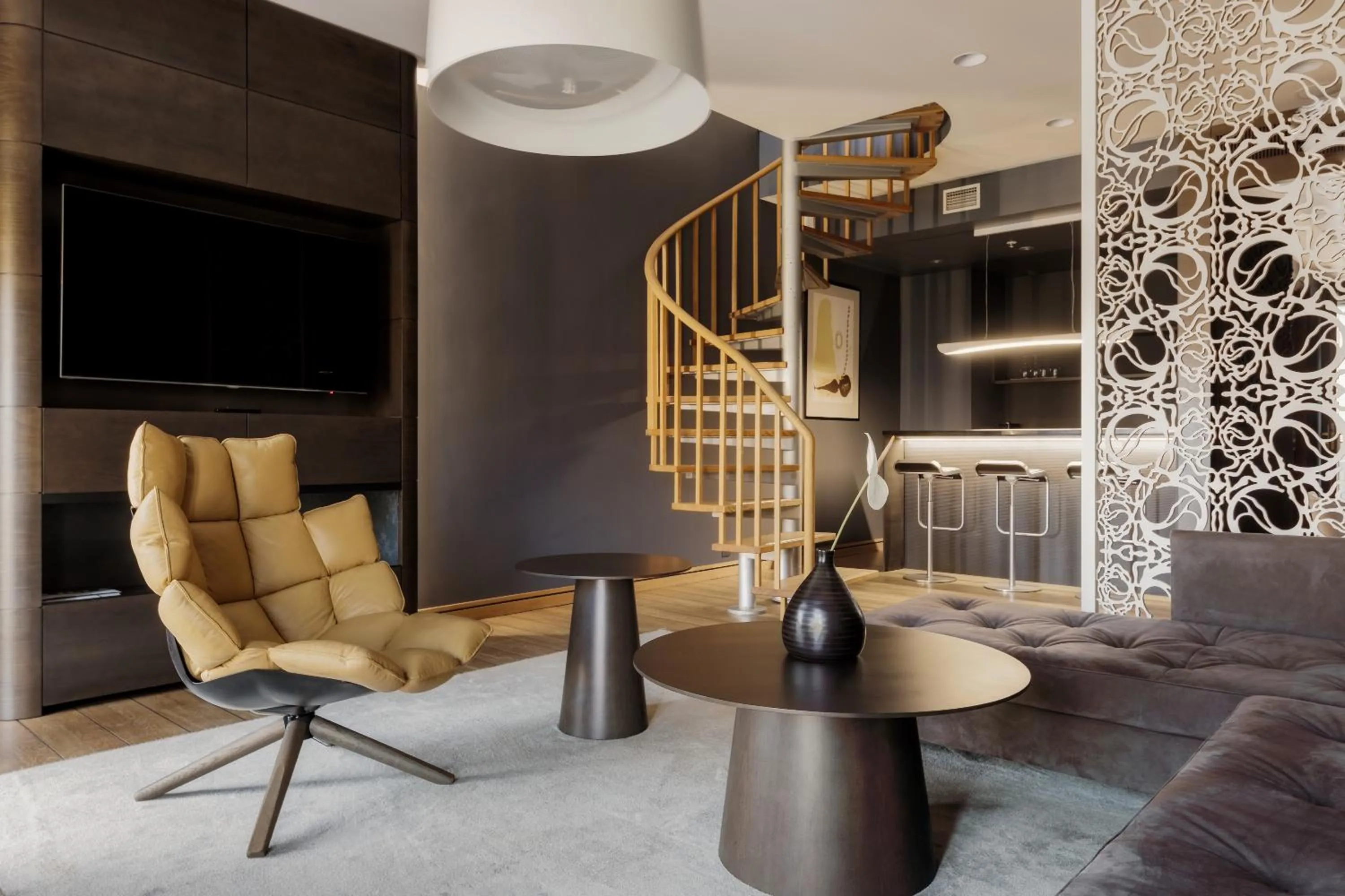 Living room in Hotel Bergs Suites