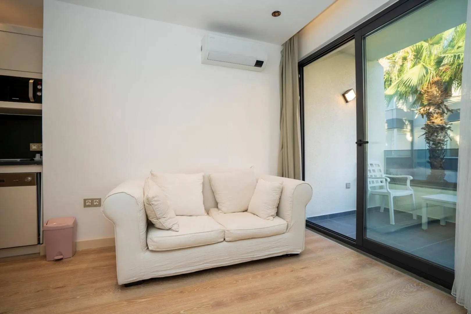 Seating area in Channel Suites