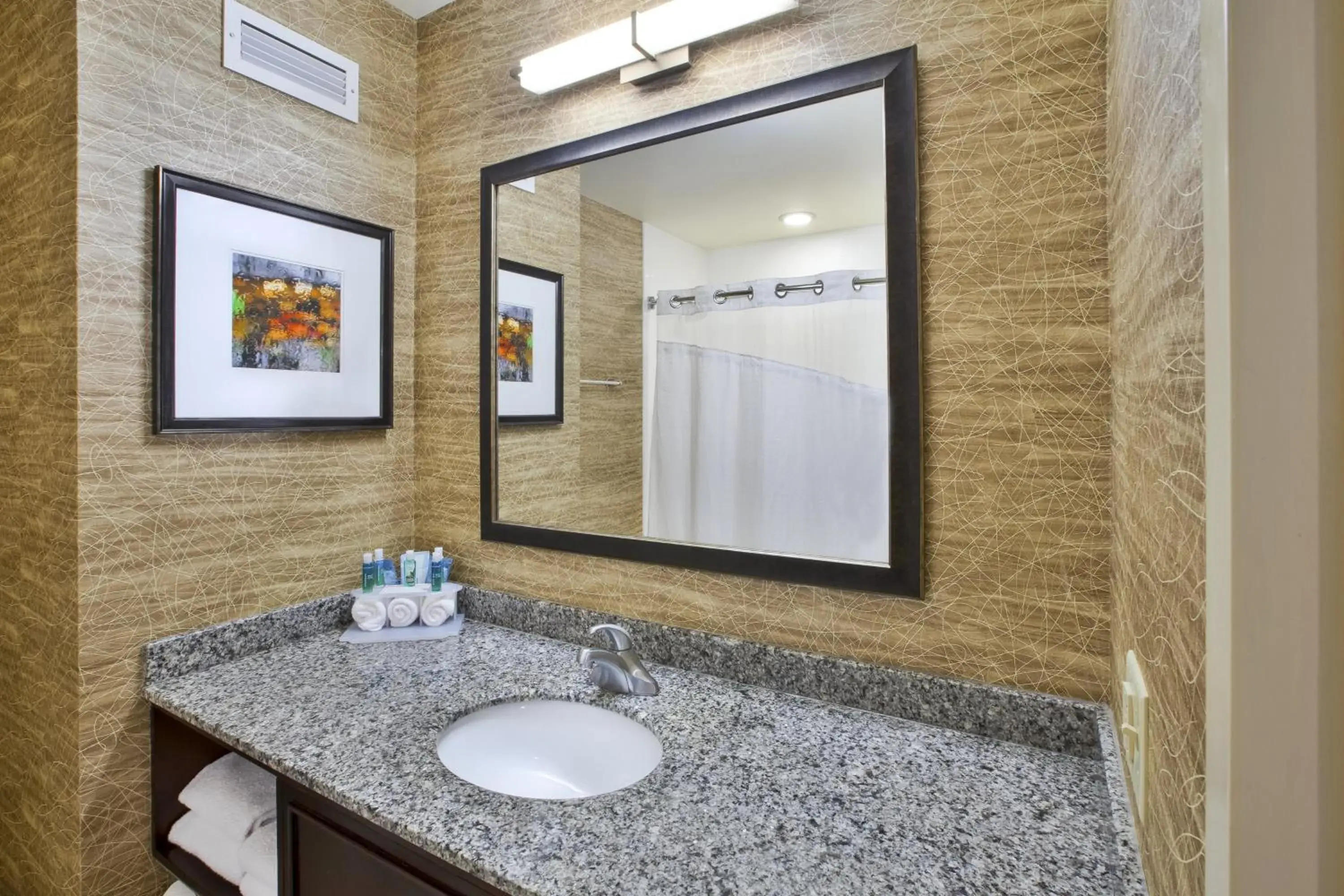 Bathroom in Holiday Inn Express & Suites Geneva Finger Lakes by IHG Bathroom in Holiday Inn Express & Suites Geneva Finger Lakes by IHG