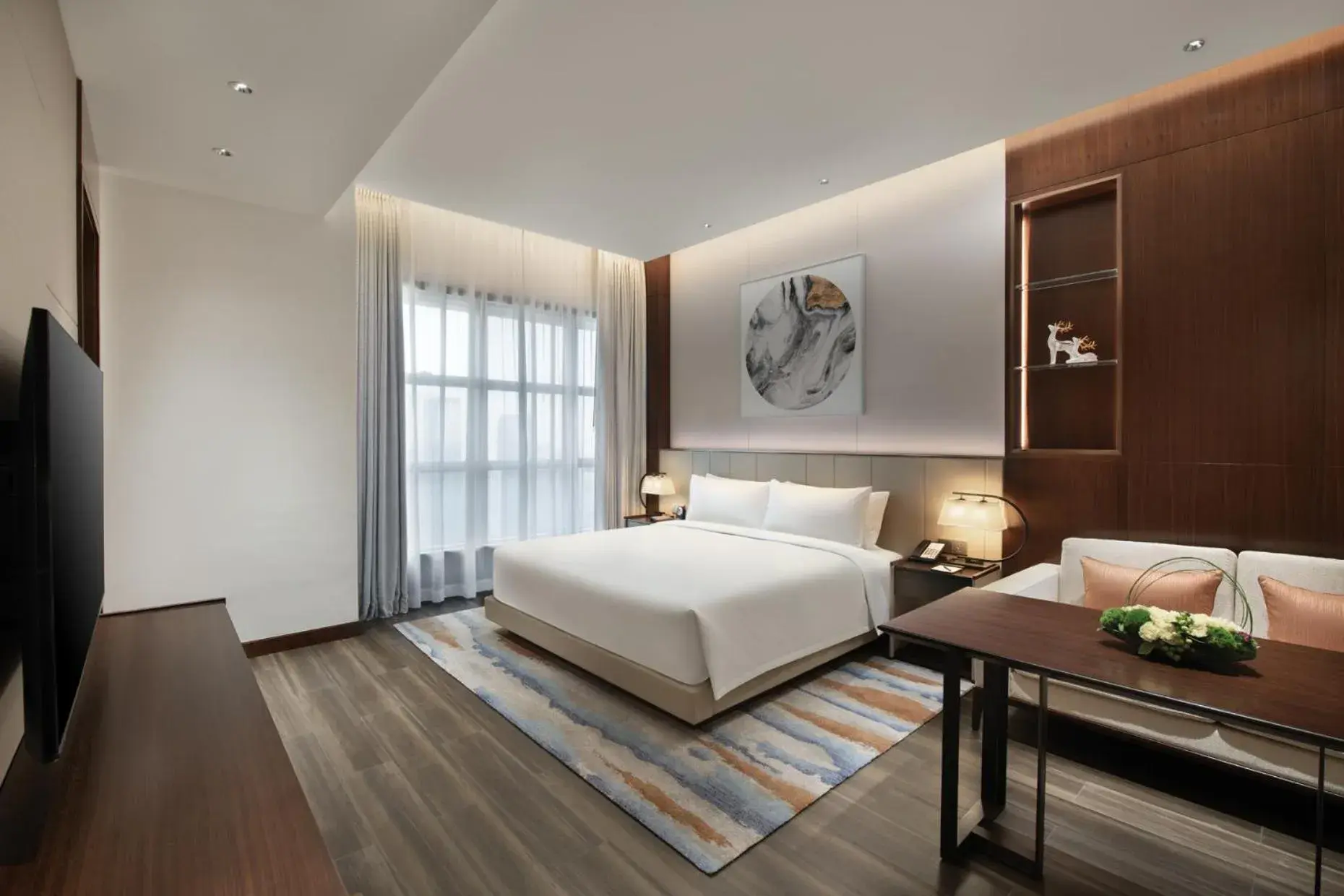 Bedroom, Bed in Oakwood Residence Foshan Bedroom, Bed in Oakwood Residence Foshan