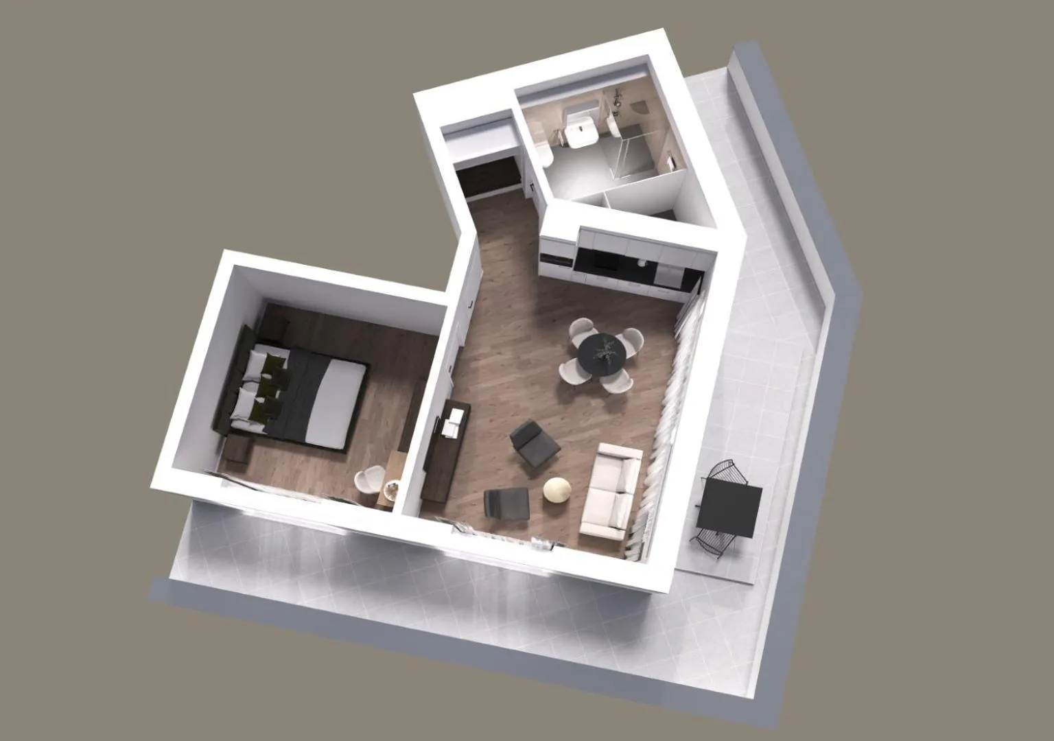 Floor plan in MOOI Apartments Grenchen